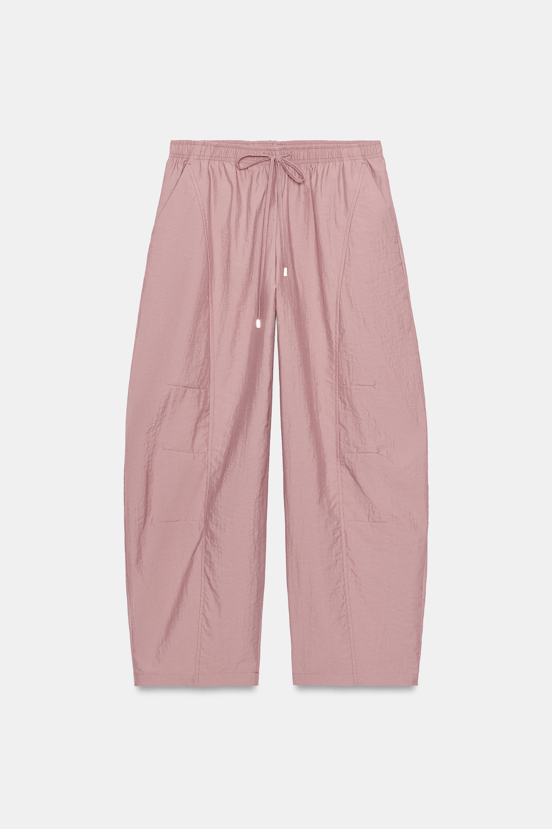 BARREL PANTS WITH ELASTIC WAIST by ZARA