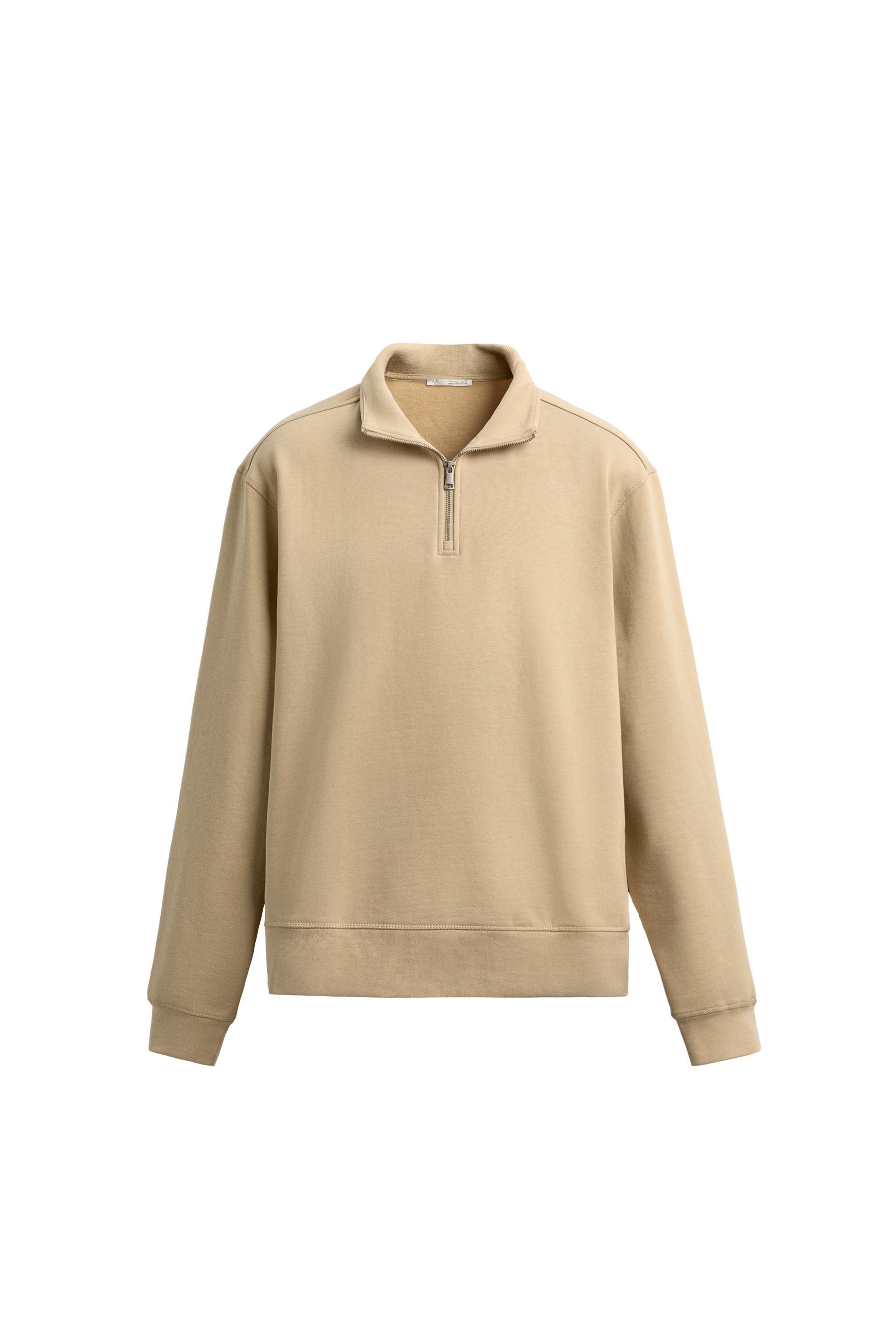 BASIC QUARTER-ZIP SWEAT-SHIRT by ZARA