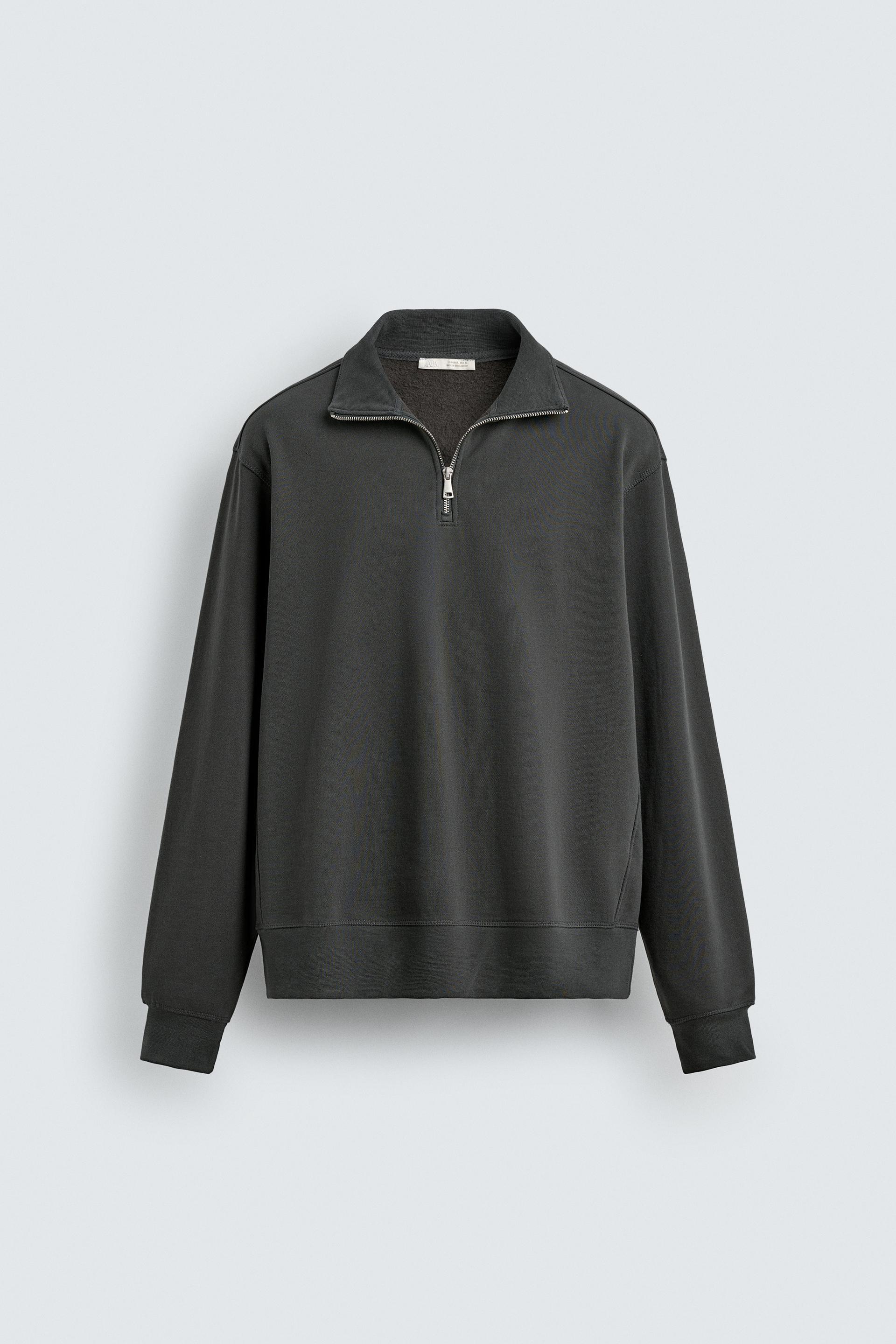 BASIC QUARTER-ZIP SWEAT-SHIRT by ZARA