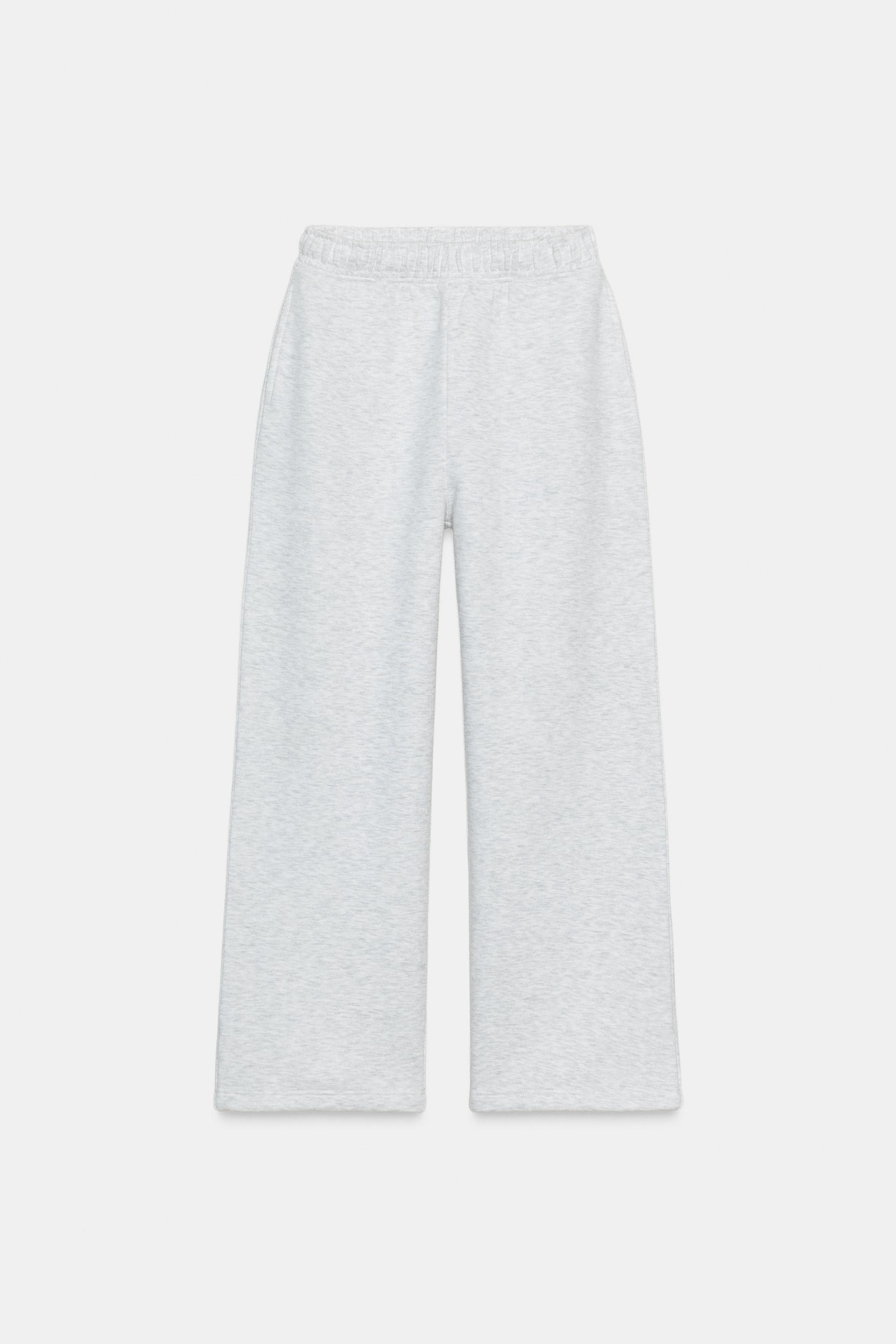 BASIC STRAIGHT-LEG PLUSH PANTS WITH ADJUSTABLE CUFFS by ZARA