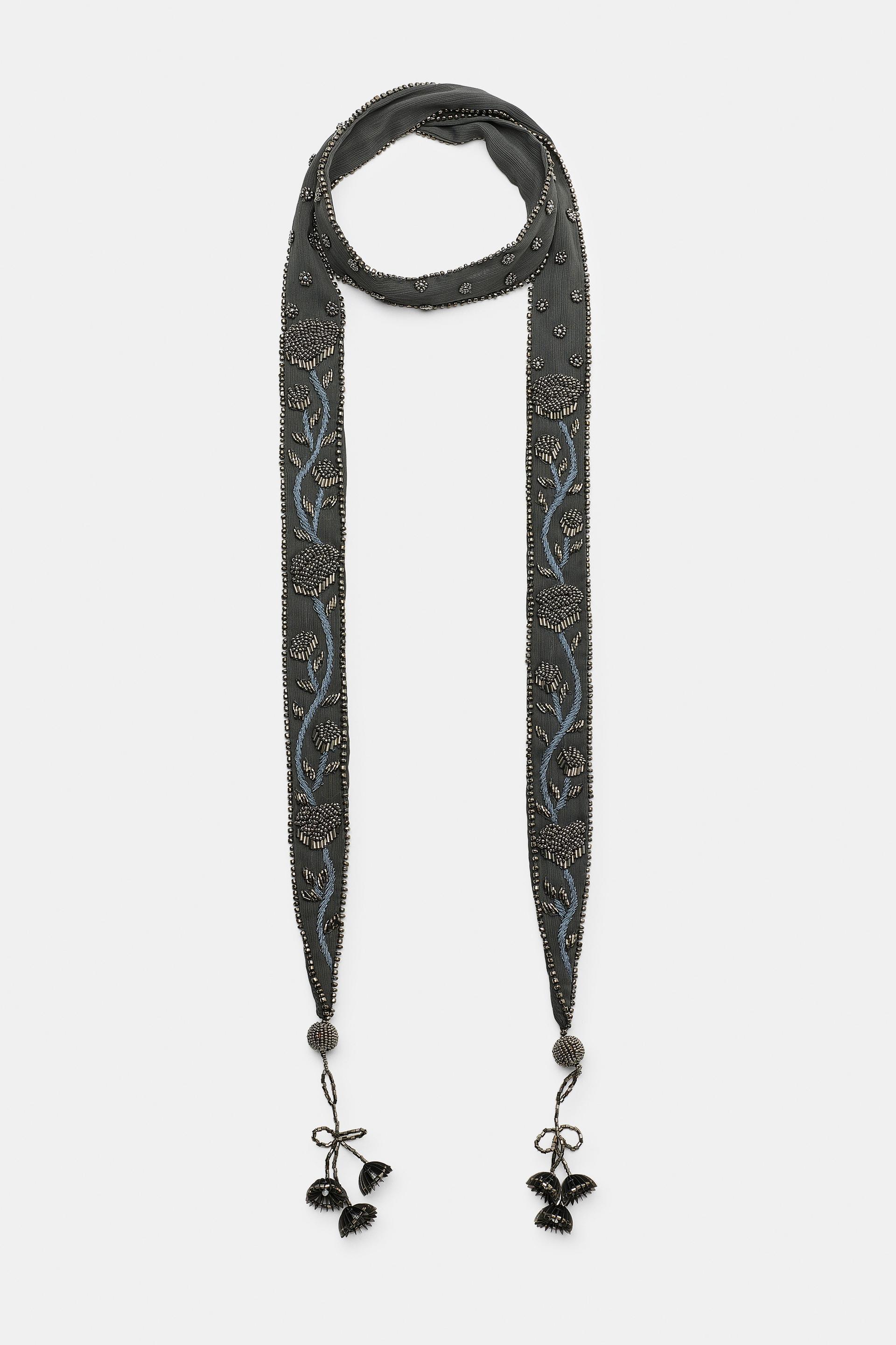 BEAD-EMBROIDERED SCARF by ZARA