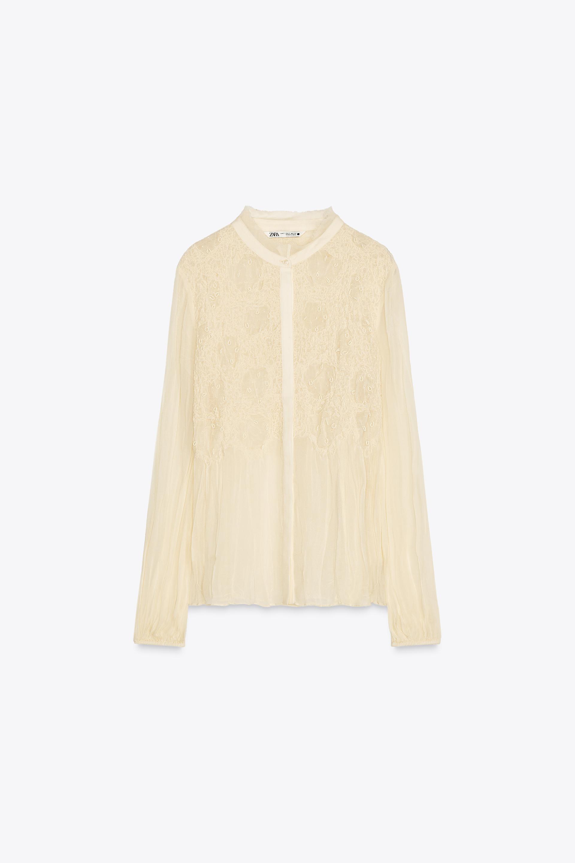 BEADED EMBROIDERED BLOUSE ZW COLLECTION by ZARA