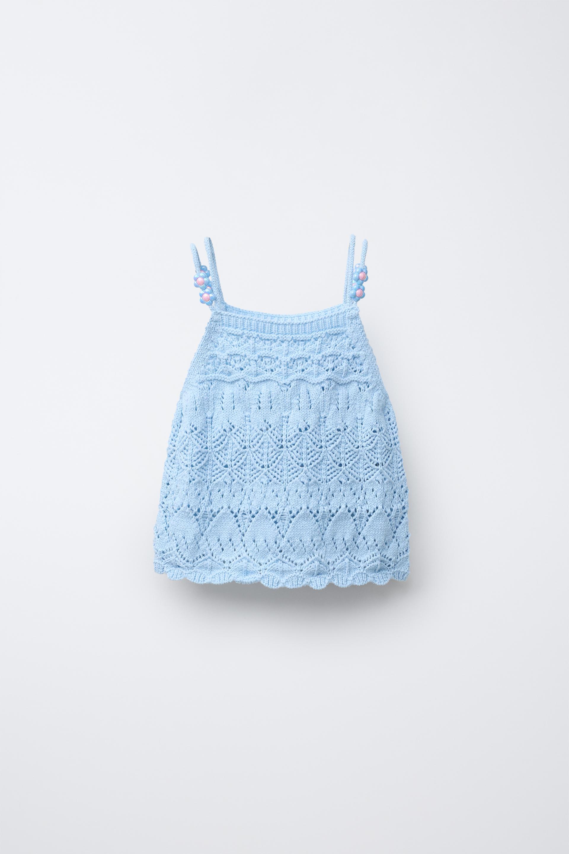 BEADED KNIT TOP by ZARA