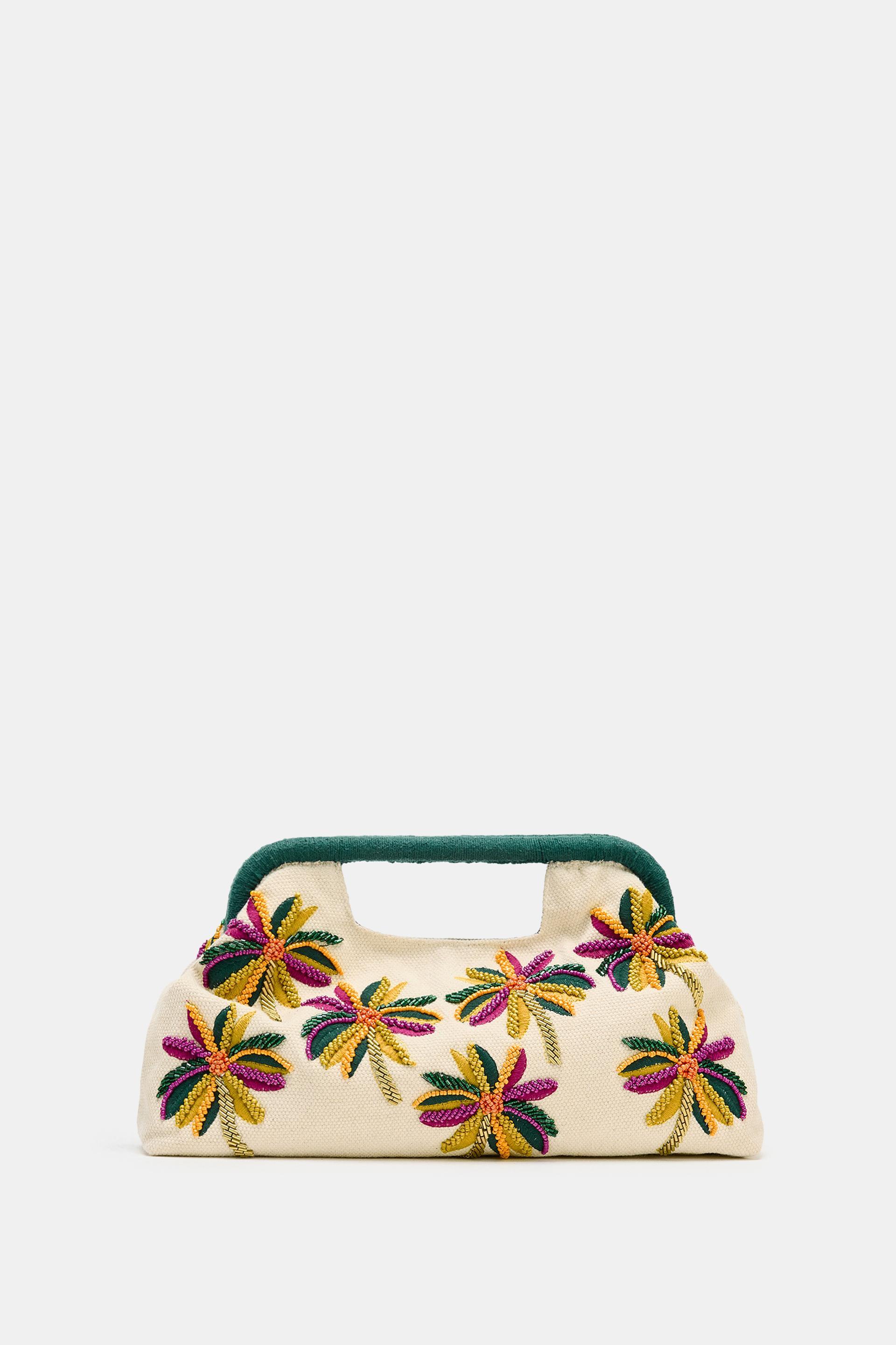 BEADED PRINT POUCH by ZARA