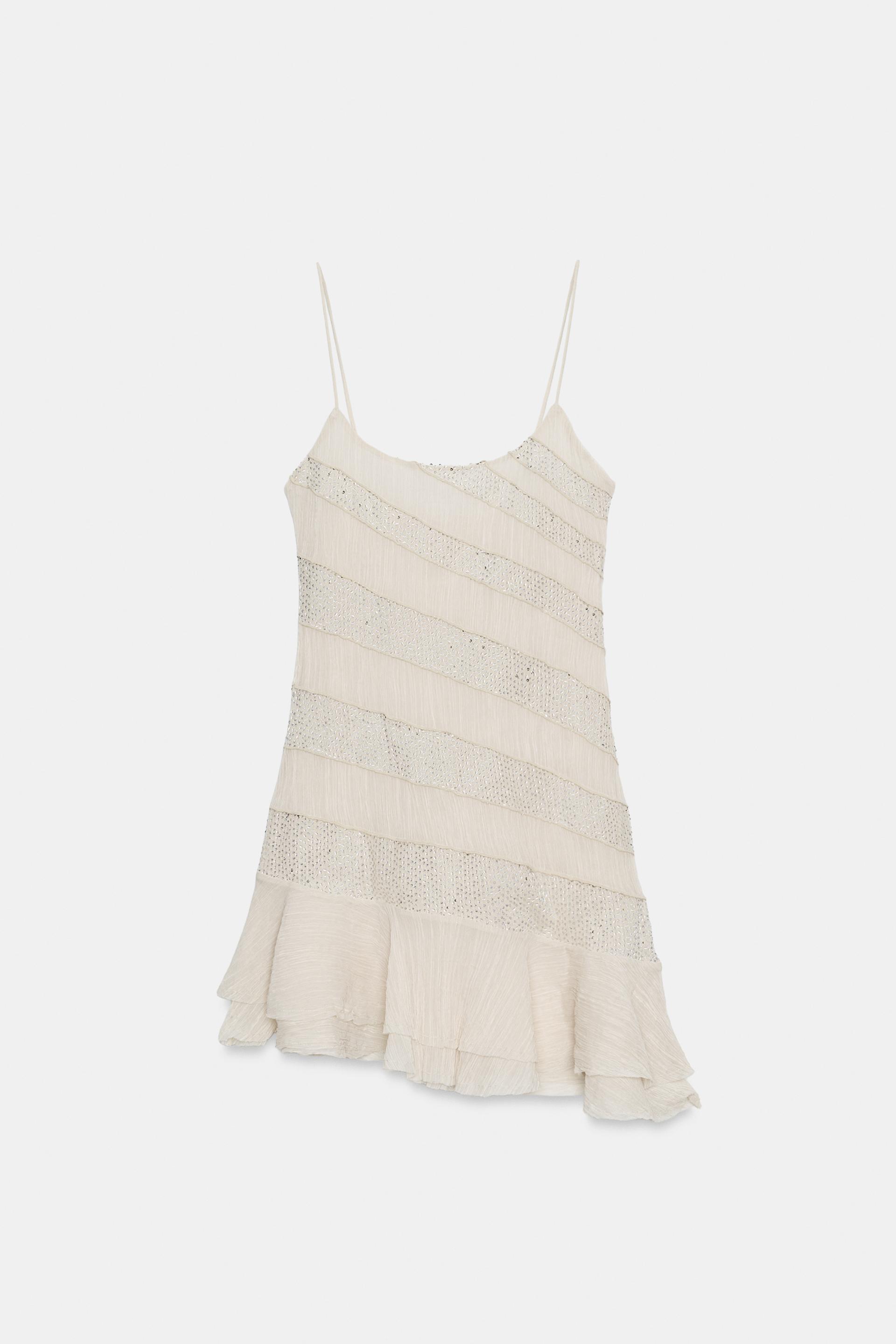 BEADED SLIP DRESS by ZARA