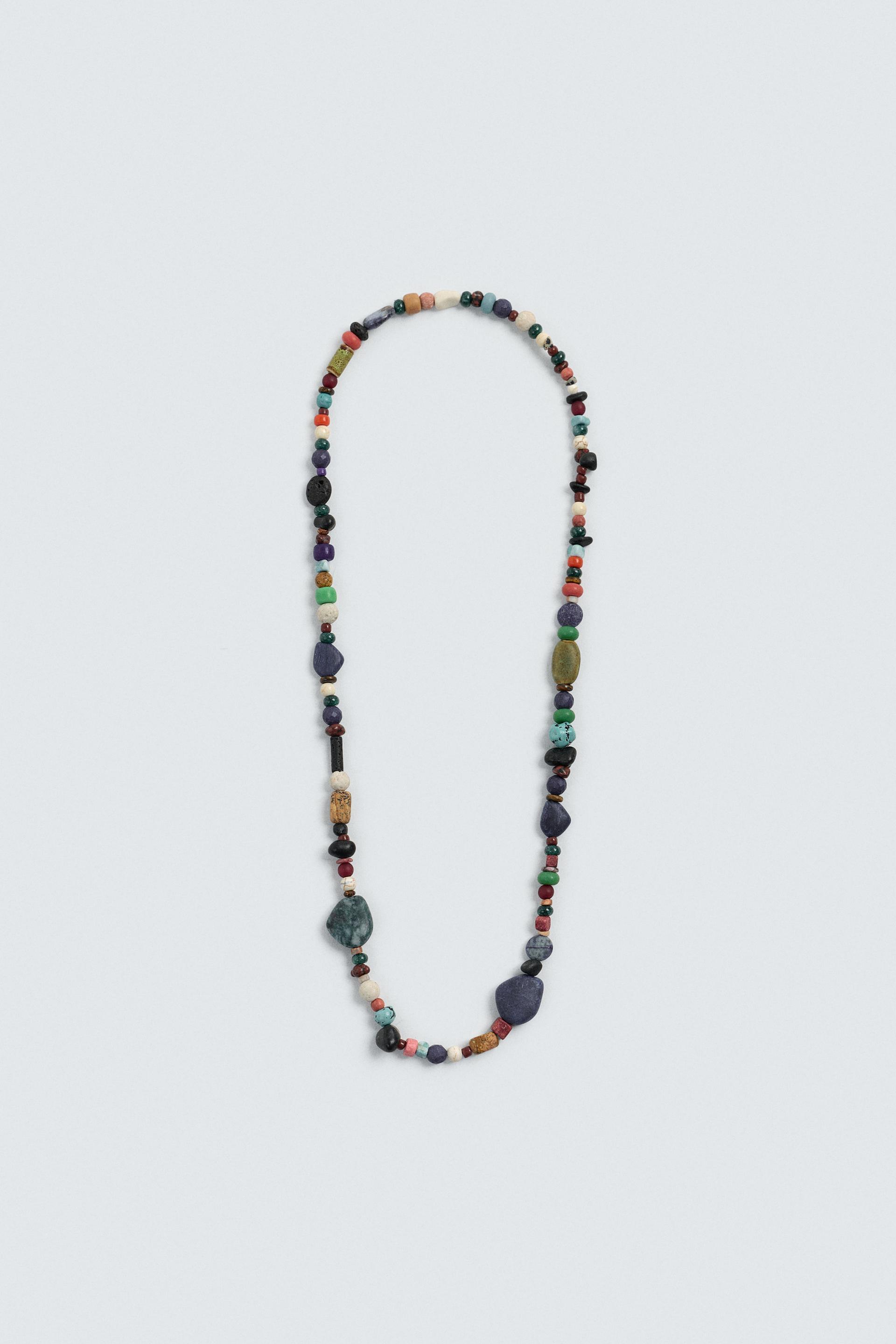 BEADED STONE NECKLACE AARON LEVINE X ZARA by ZARA