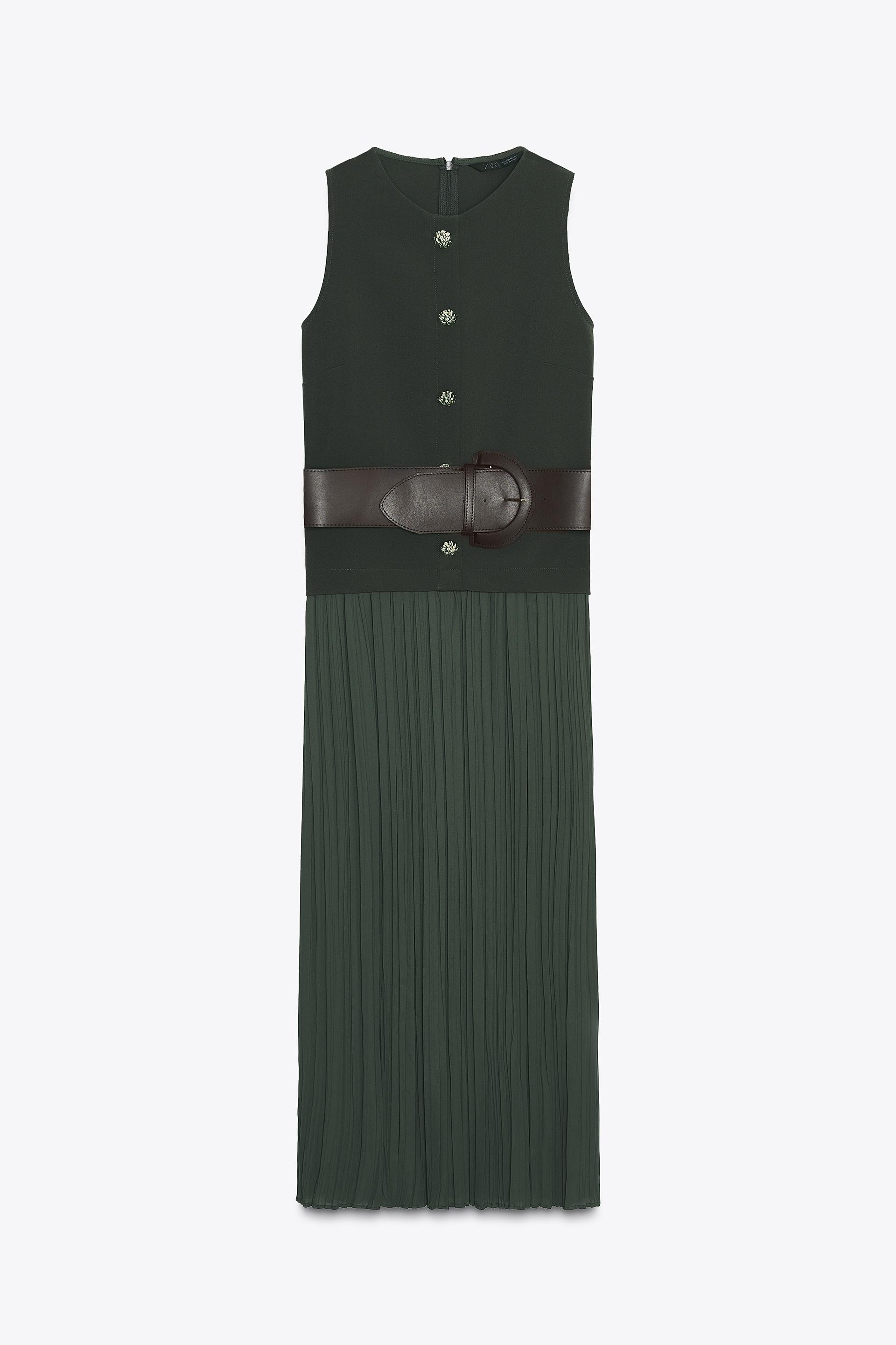 BELTED MIDI DRESS by ZARA