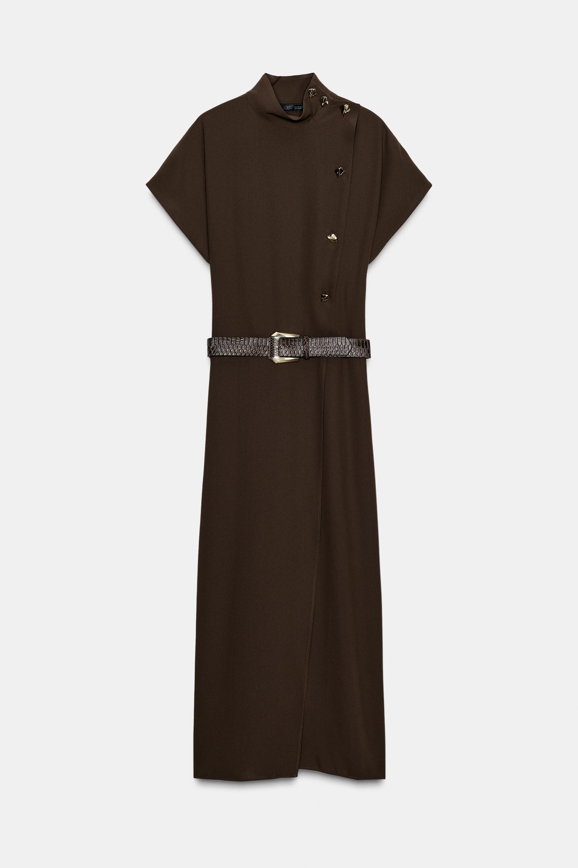 BELTED MIDI DRESS by ZARA