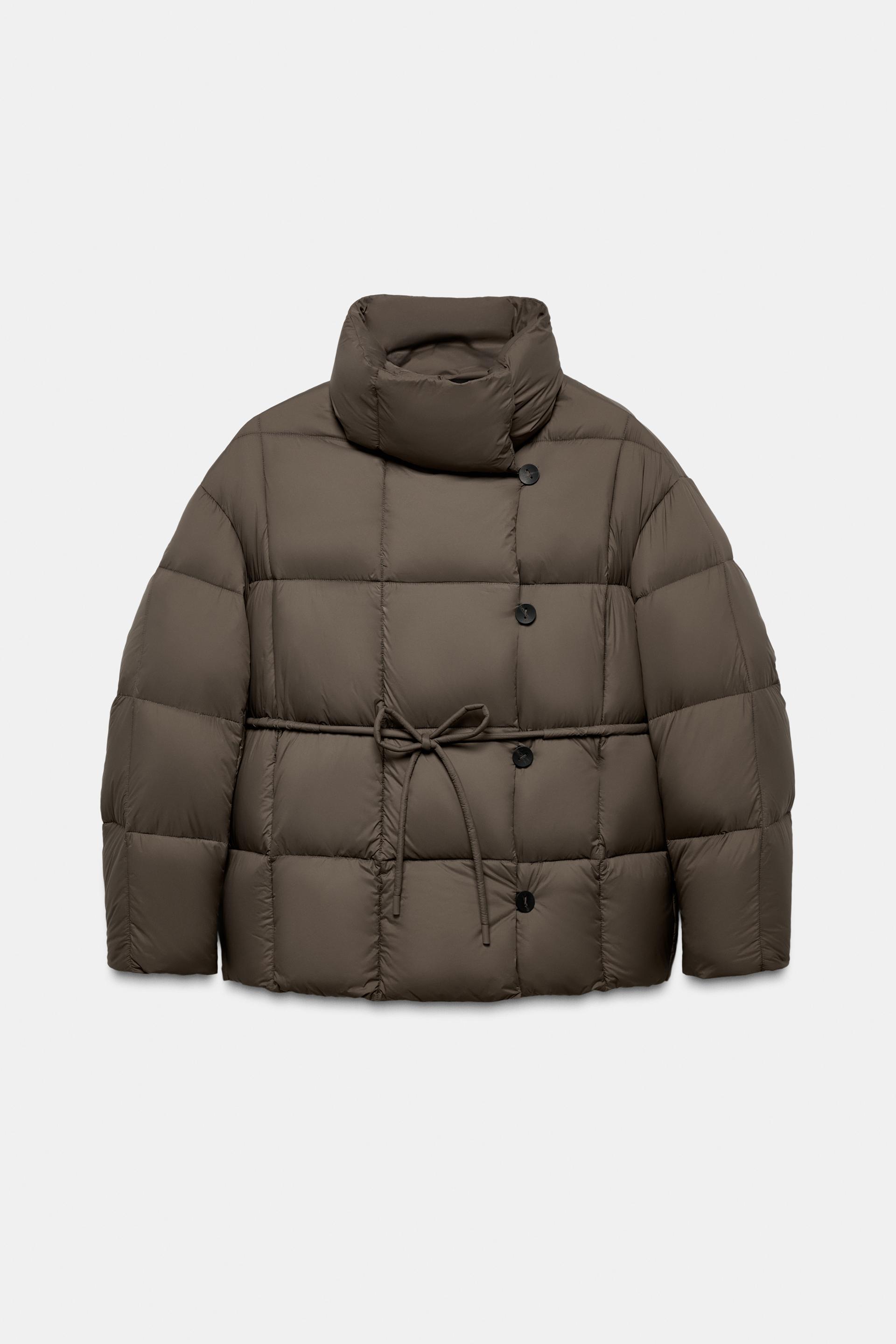 BELTED SHORT PUFFER JACKET ZW COLLECTION by ZARA | jellibeans