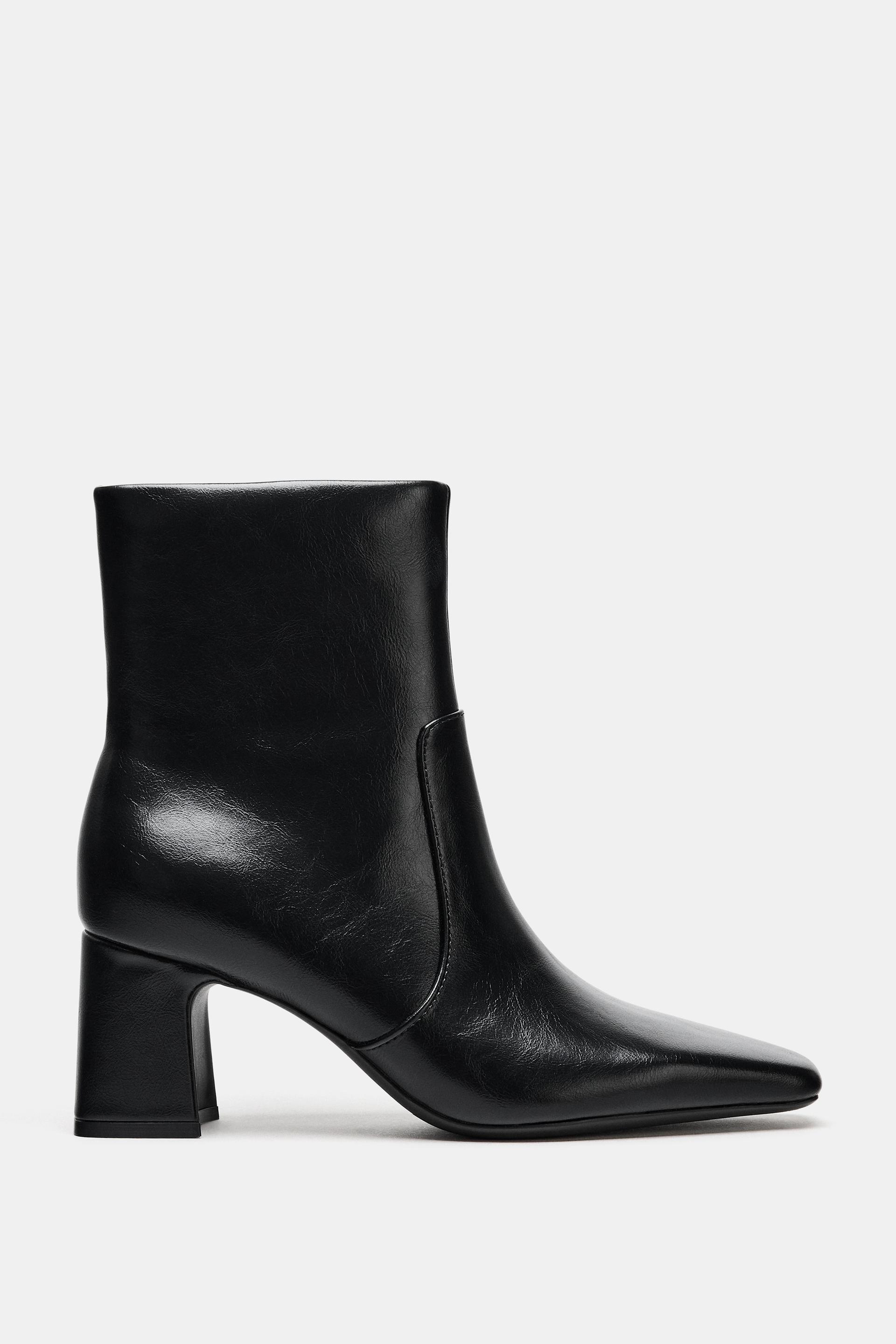 BLOCK HEEL ANKLE BOOTS by ZARA