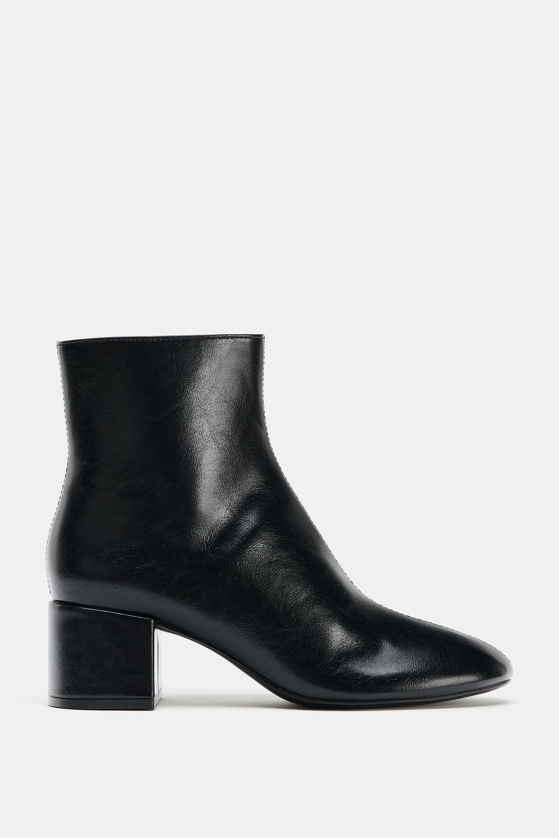BLOCK HEEL ANKLE BOOTS by ZARA