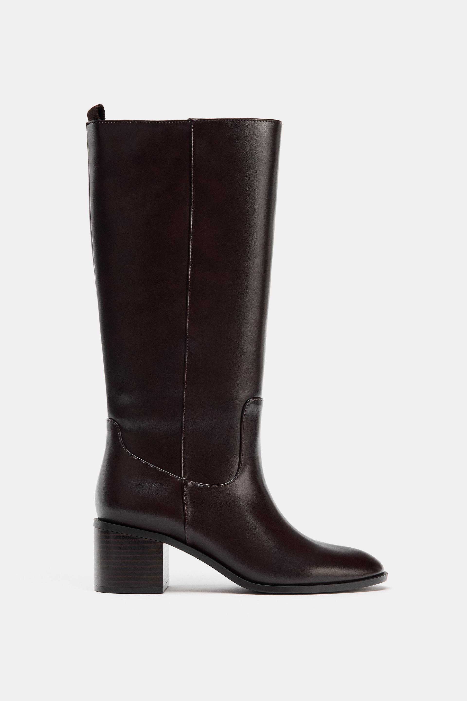 BLOCK HEEL BOOTS by ZARA