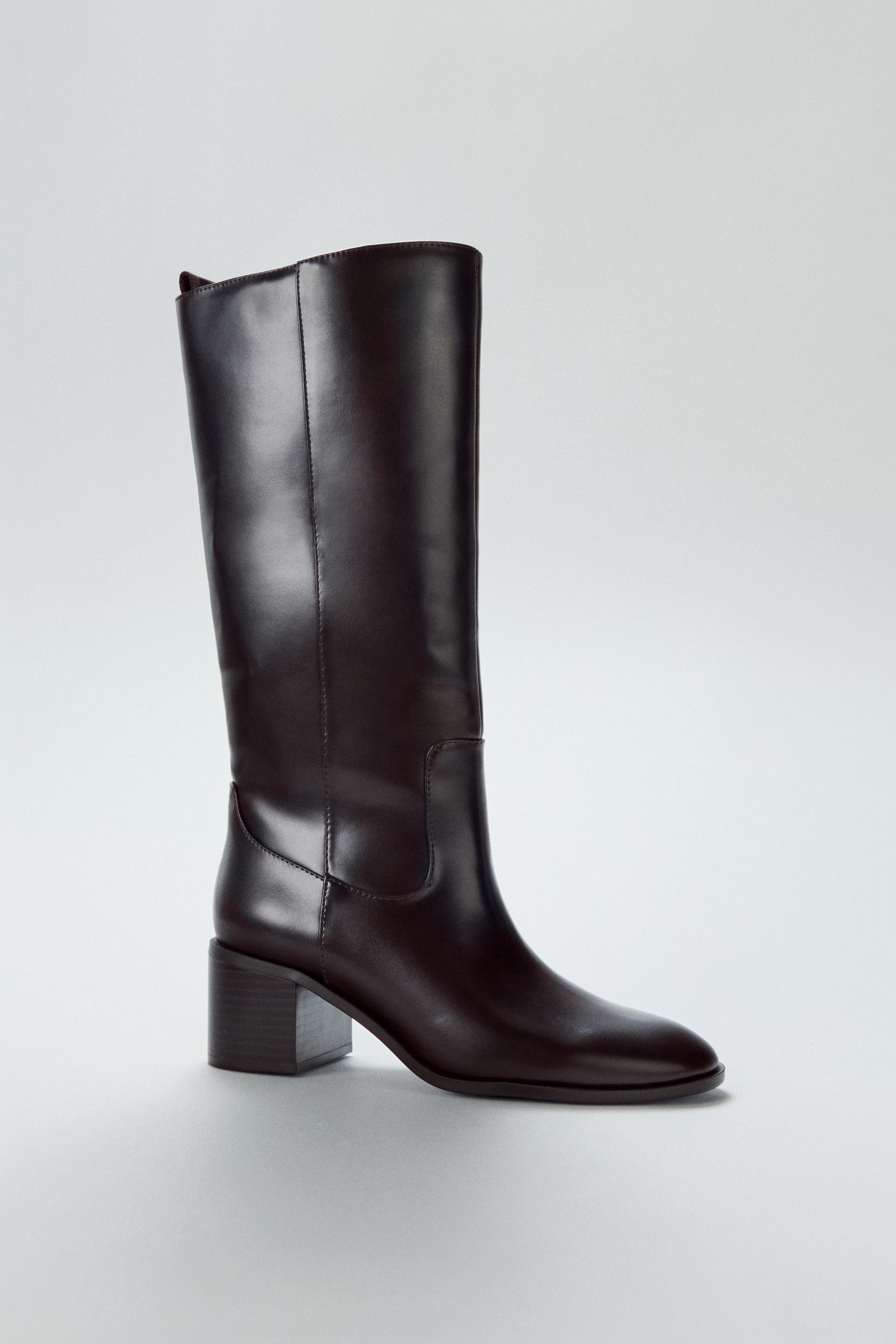BLOCK HEEL BOOTS by ZARA