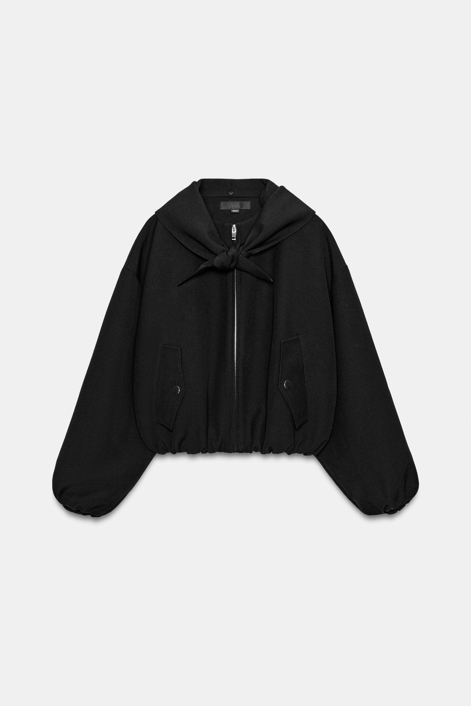 BOMBER JACKET WITH REMOVABLE SCARF by ZARA