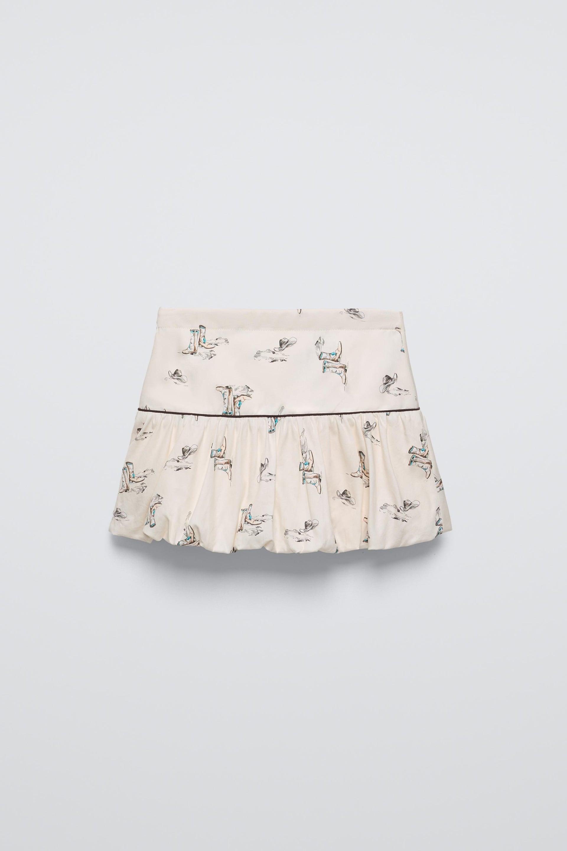 BOOT PRINT BALLOON SKIRT by ZARA