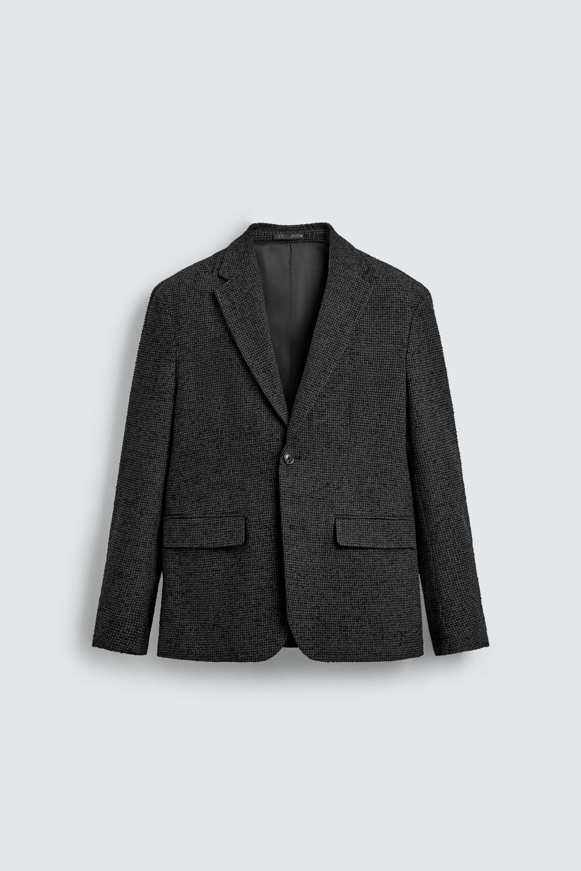 BOUCLÉ HOUNDSTOOTH BLAZER by ZARA