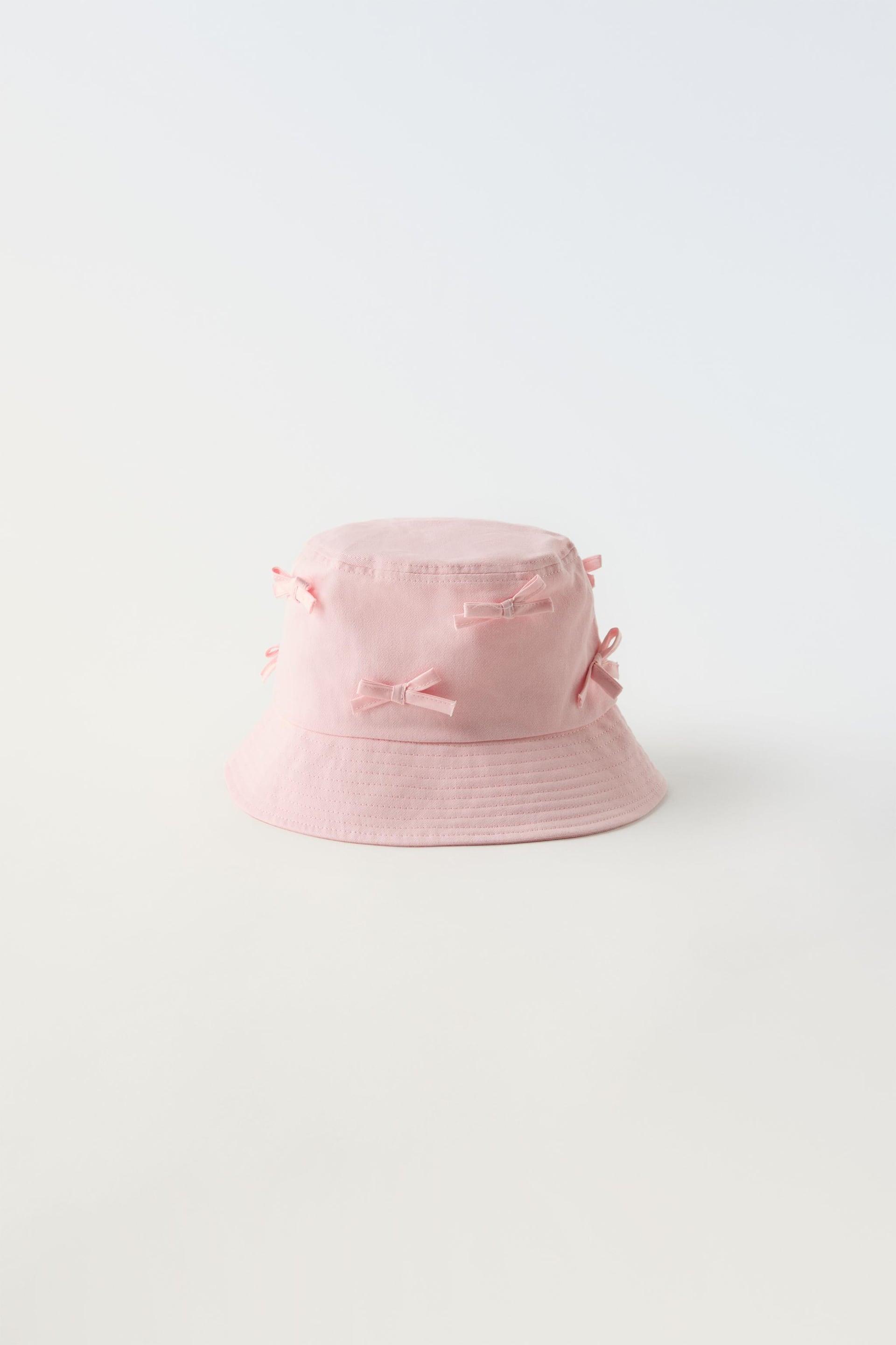 BOW DETAIL TWILL BUCKET HAT by ZARA