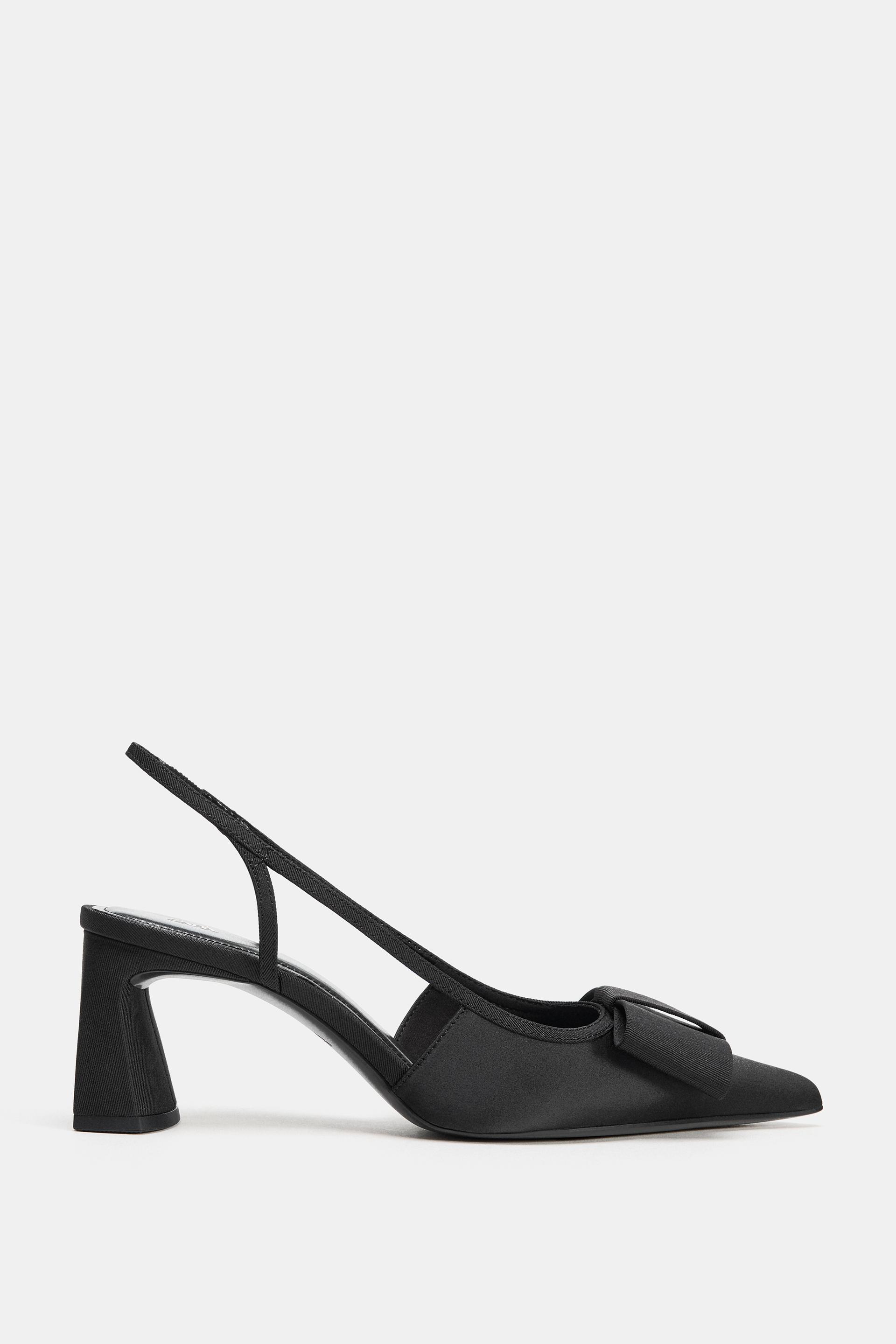 BOW SLINGBACK HEELS by ZARA