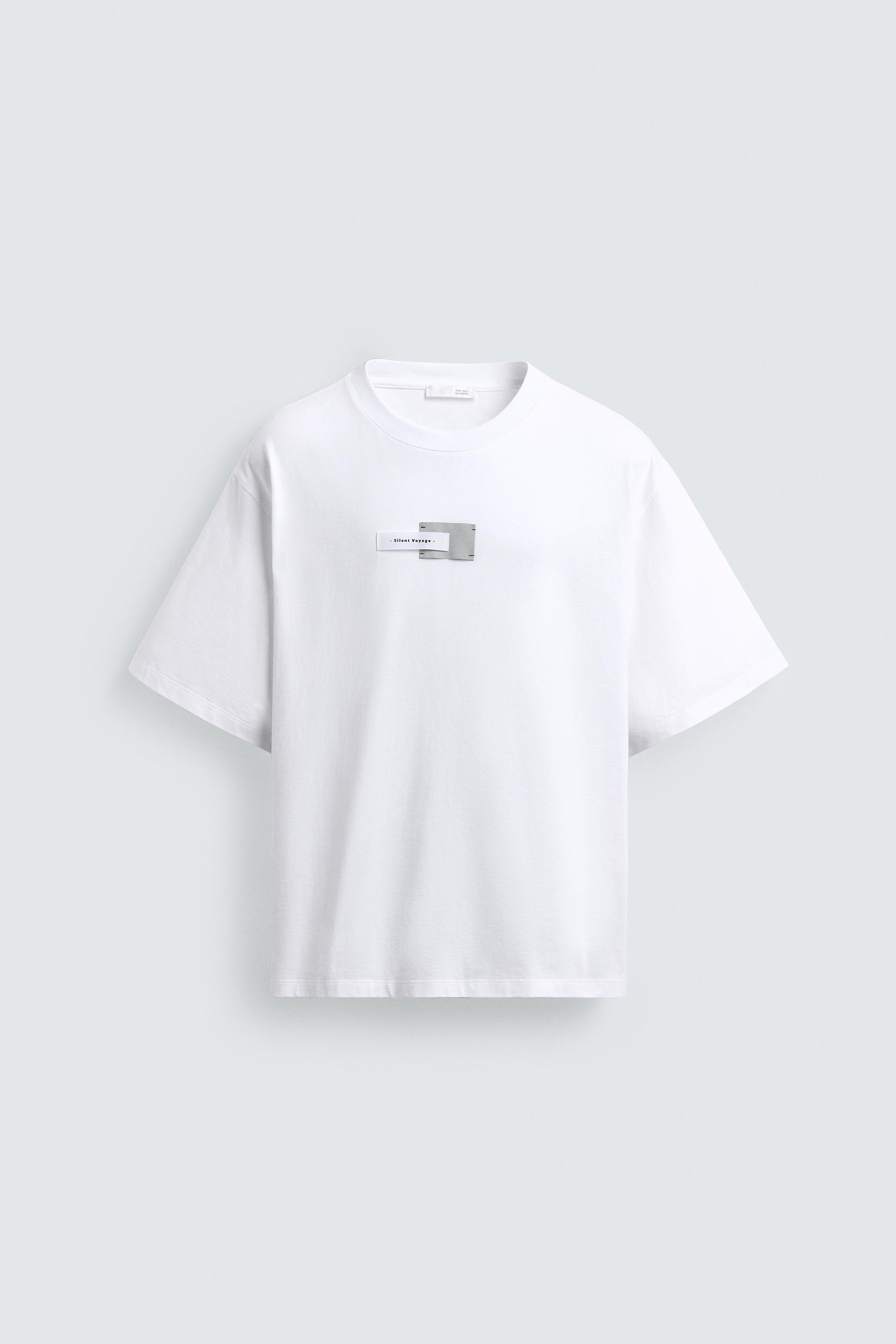 BOXY FIT LABEL T-SHIRT by ZARA