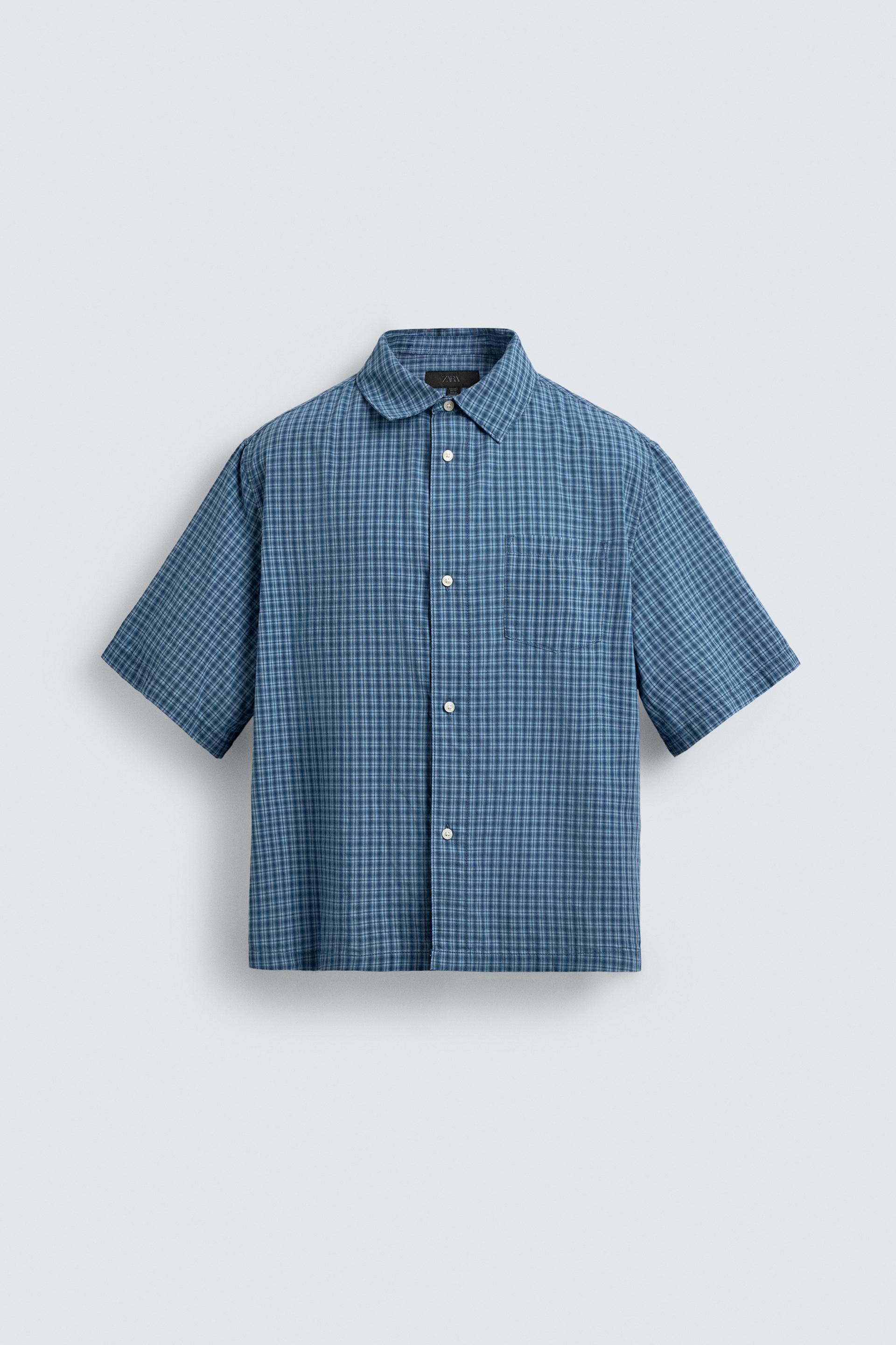 BOXY FIT PLAID SHIRT by ZARA