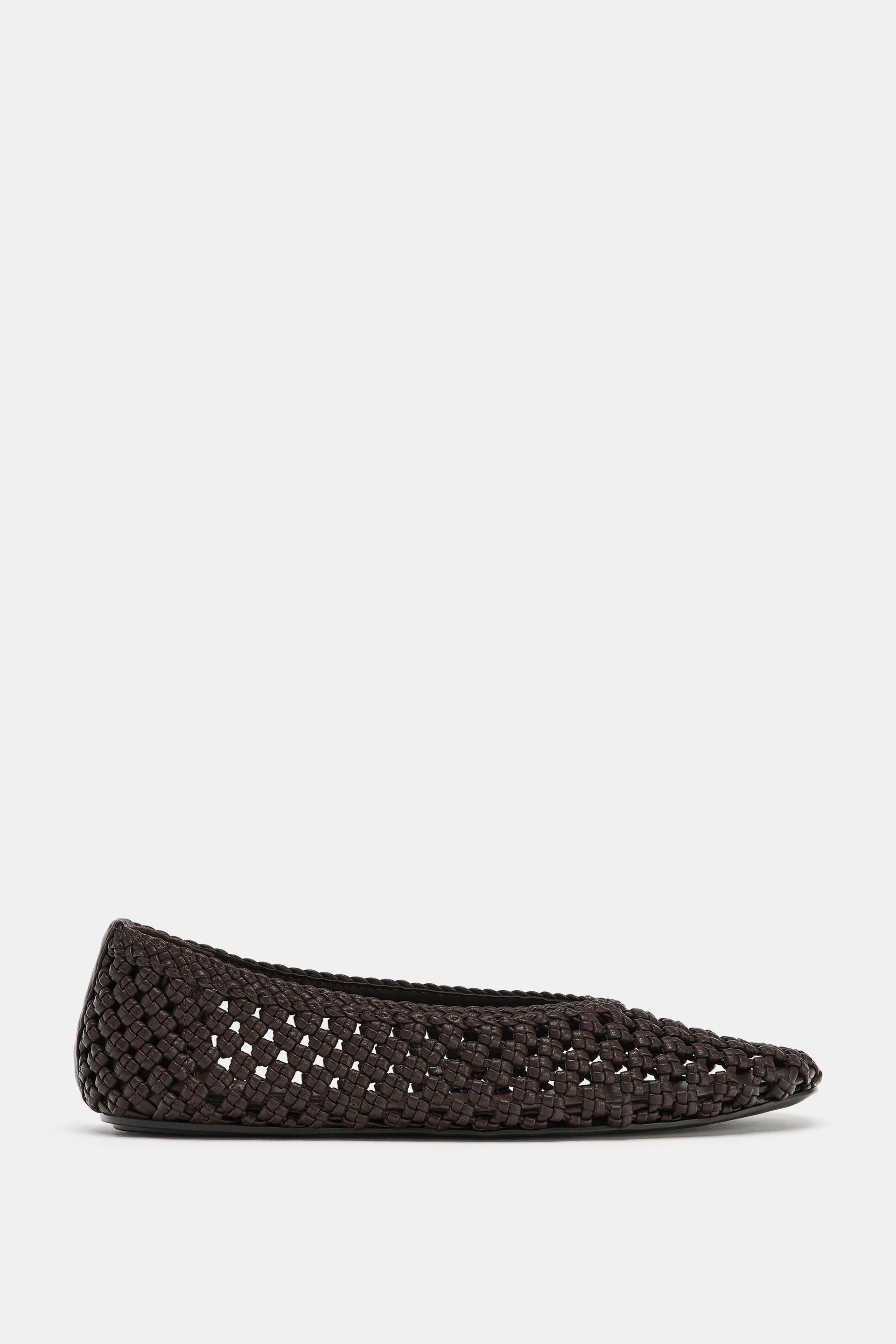 BRAIDED BALLET FLATS by ZARA