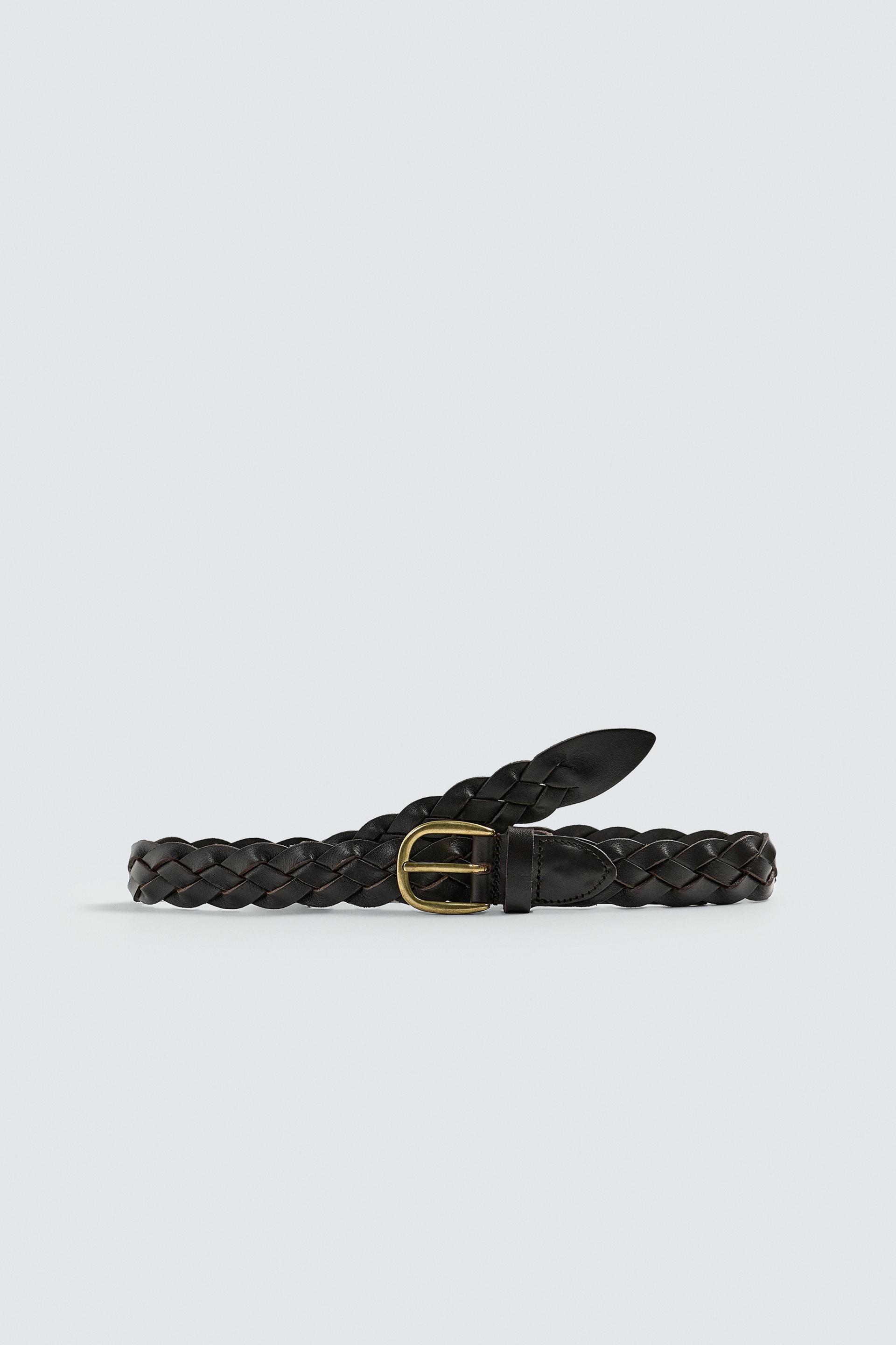 BRAIDED LEATHER BELT by ZARA