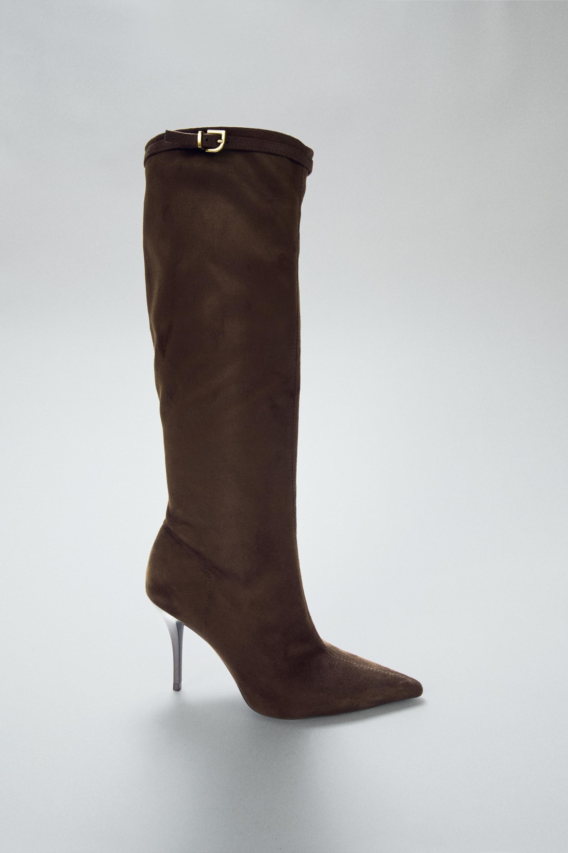 BUCKLED HEEL BOOTS by ZARA