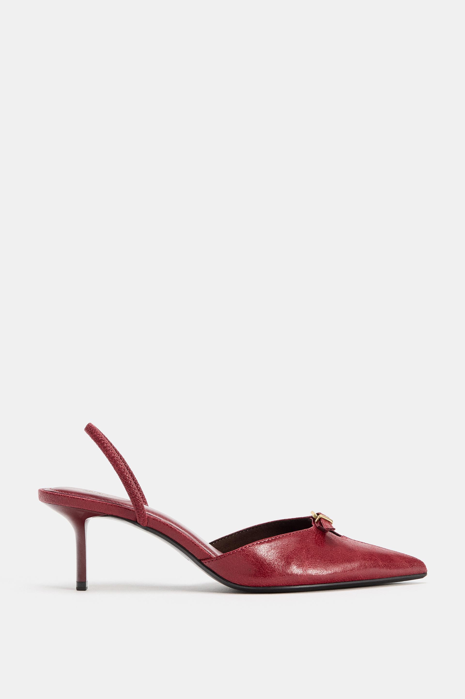 BUCKLED SLINGBACK HEELS by ZARA