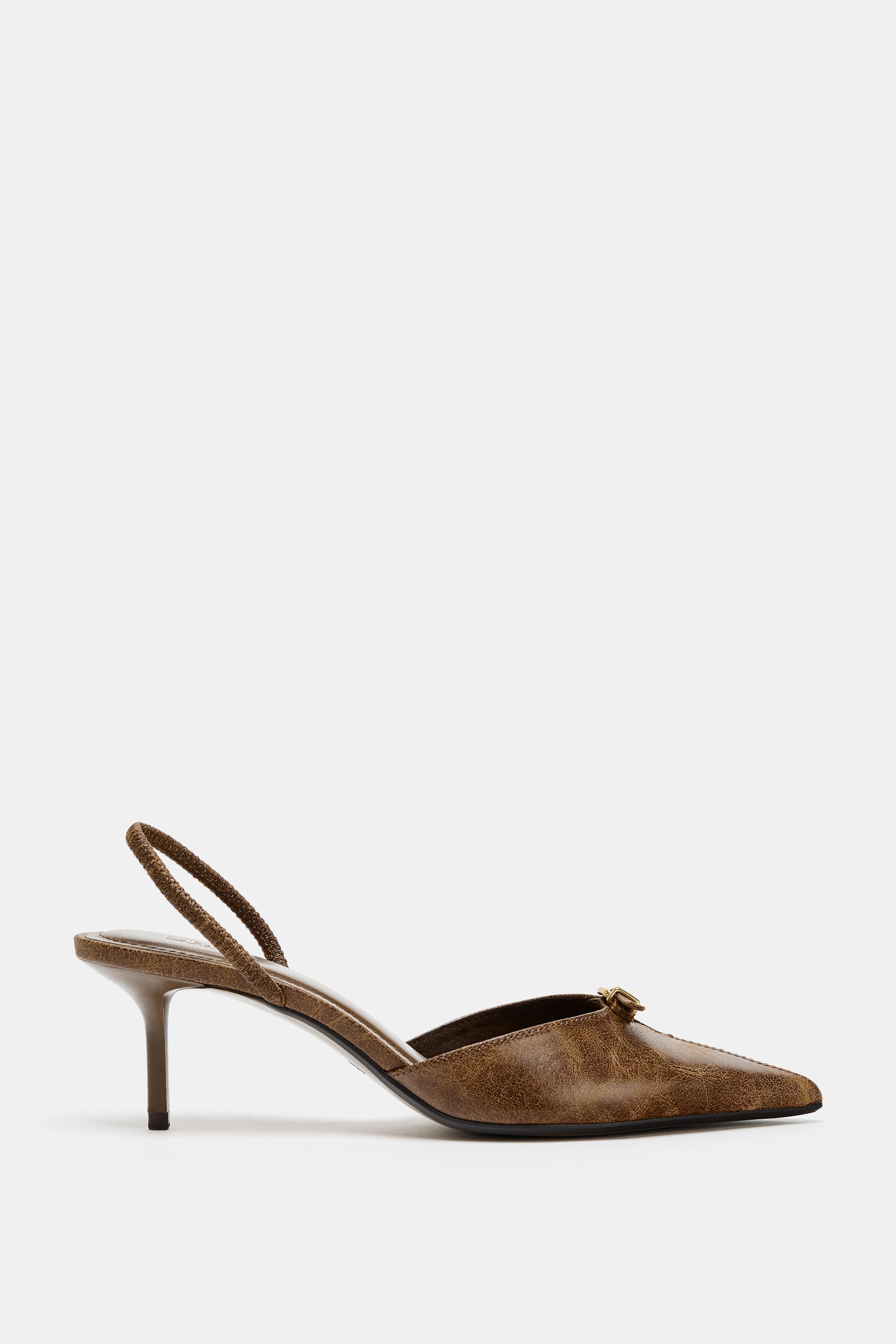 BUCKLED SLINGBACK SHOE by ZARA