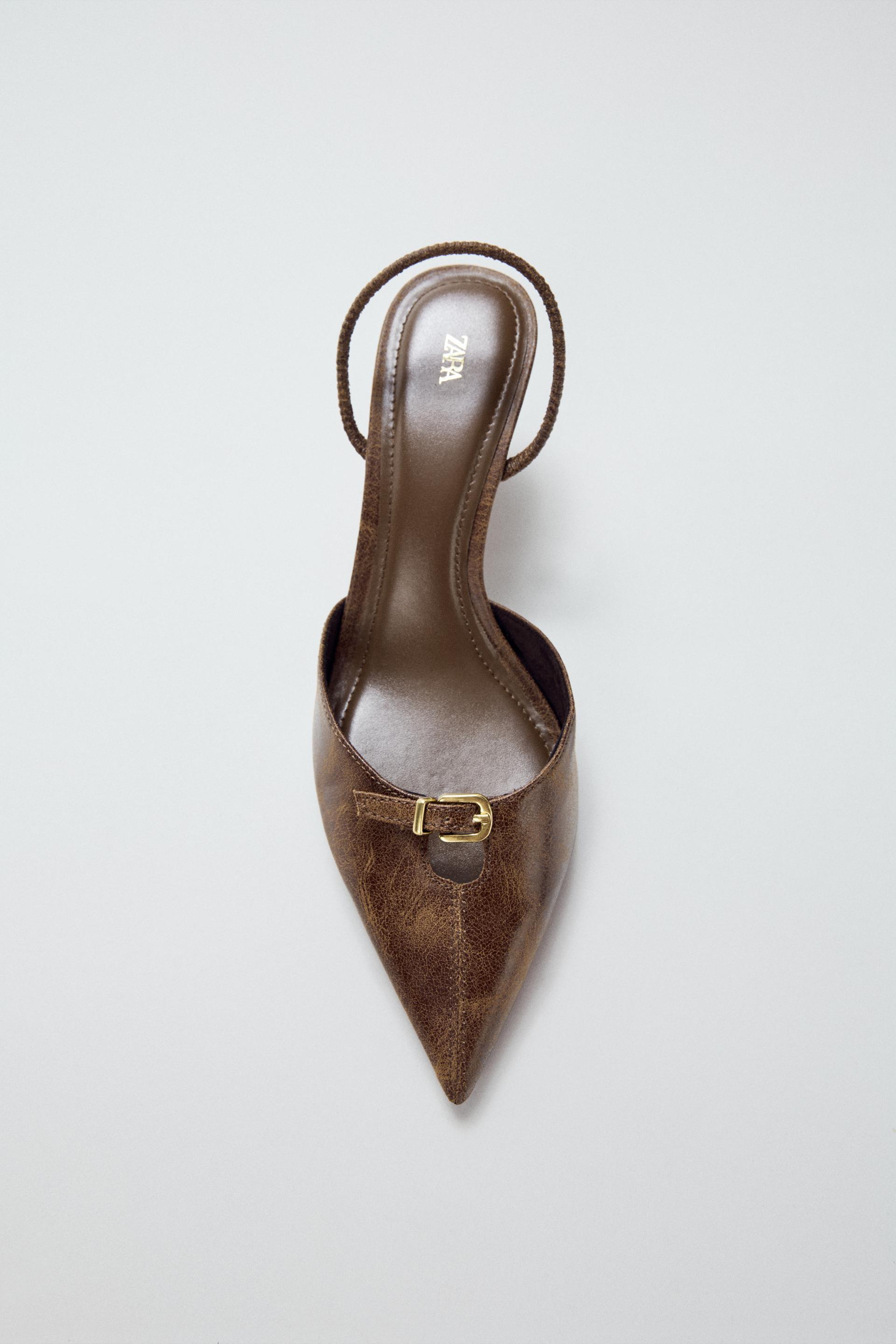 BUCKLED SLINGBACK SHOE by ZARA
