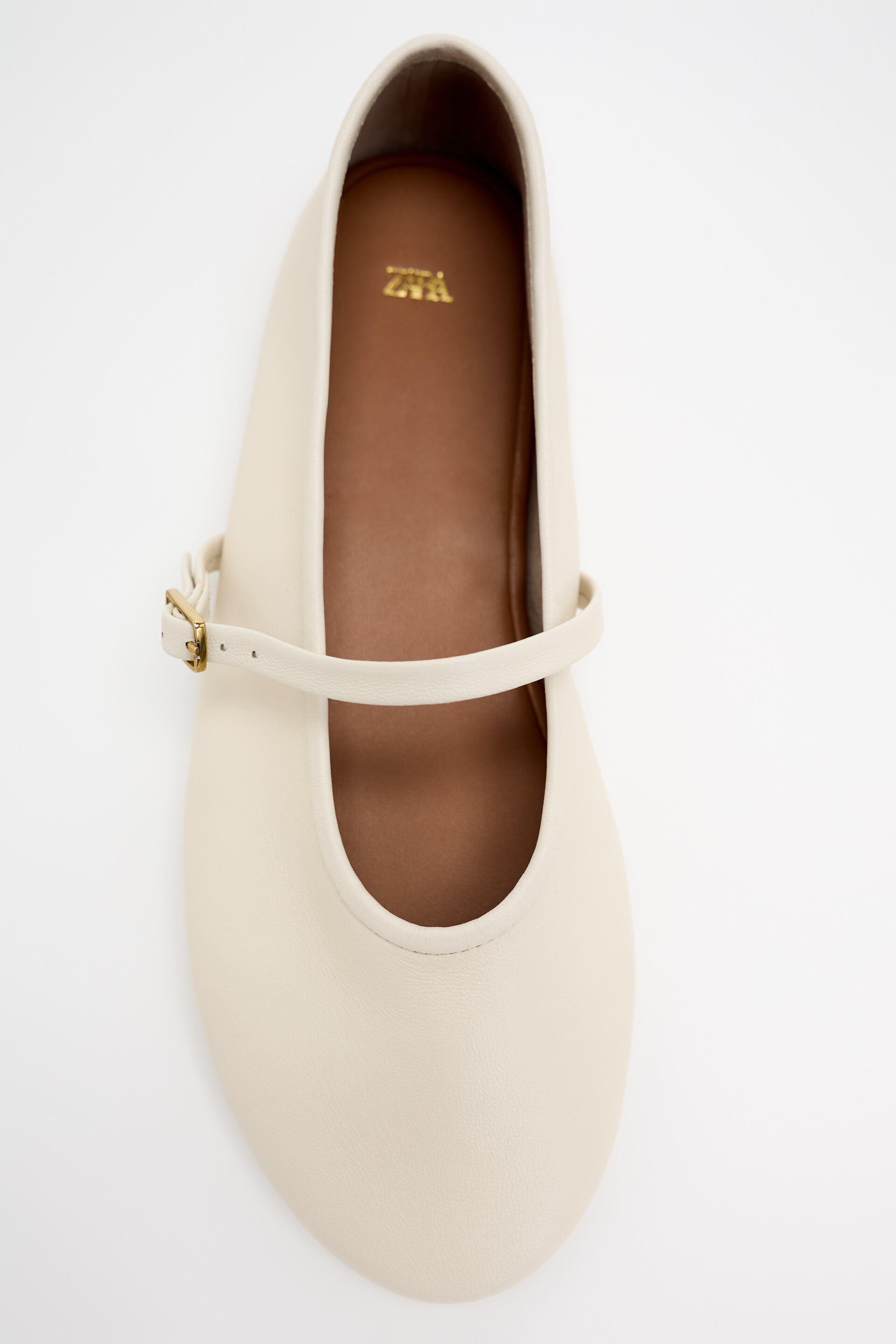 BUCKLED SOFT LEATHER MARY JANES by ZARA