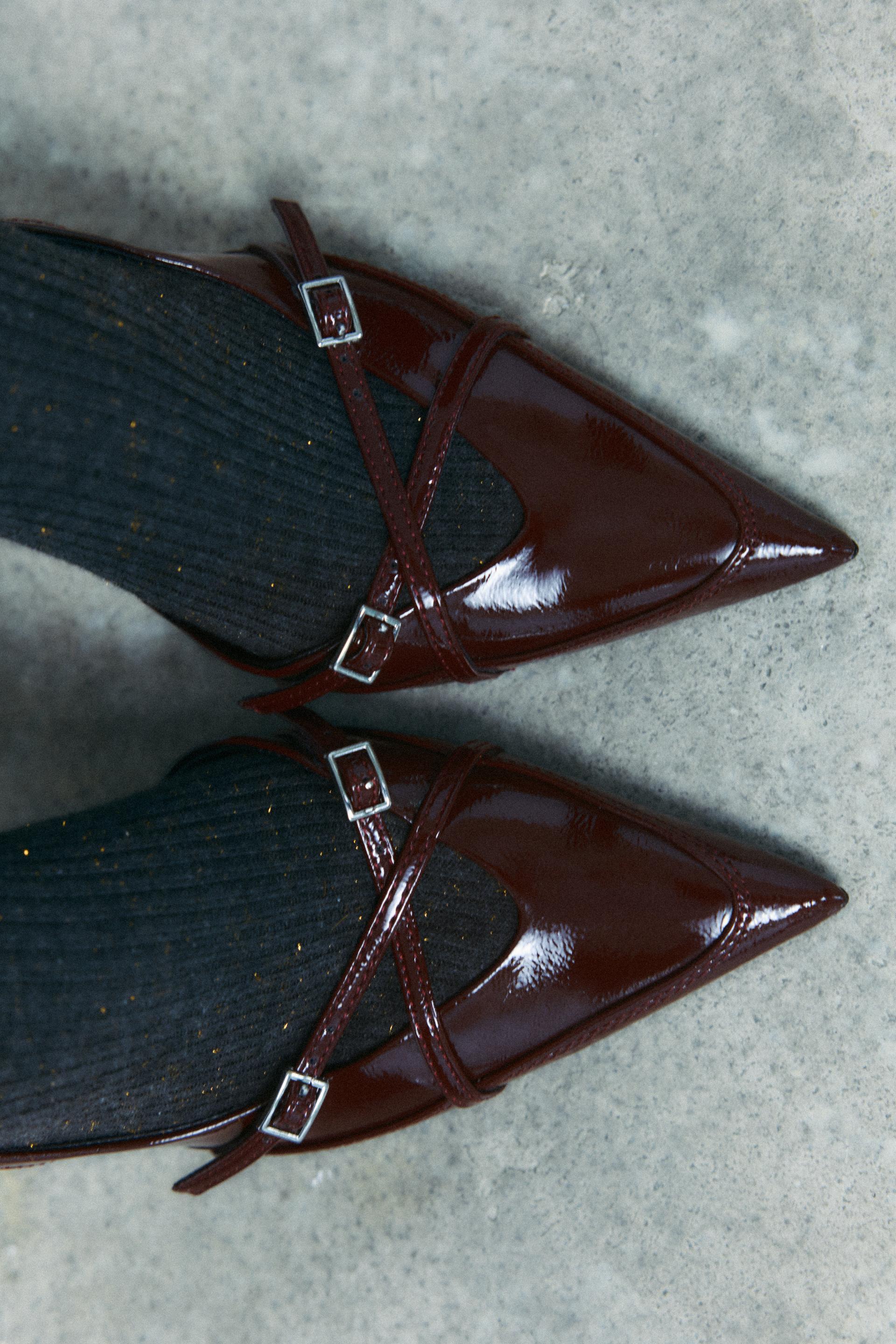 BUCKLED STRAP HEELED SHOES by ZARA