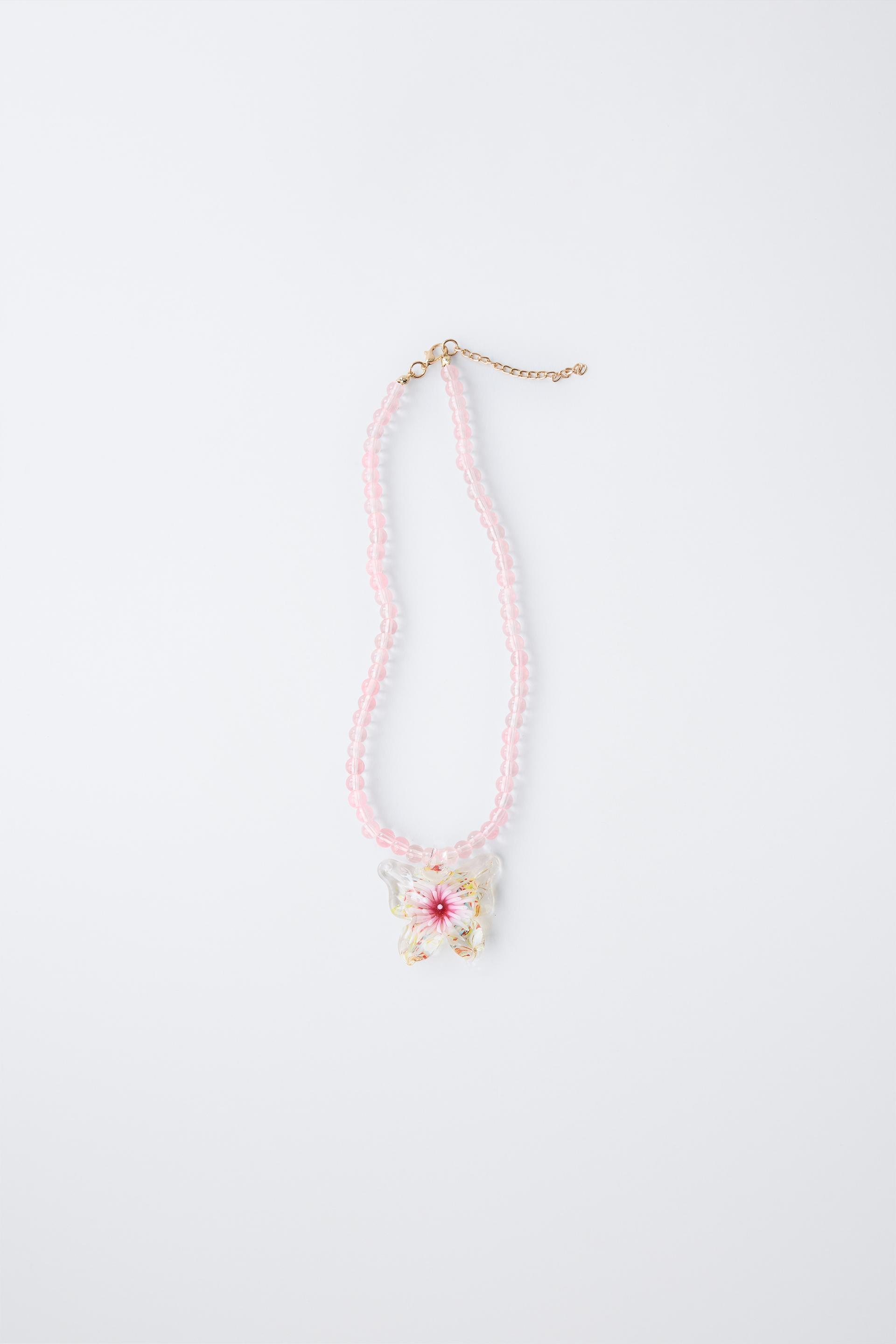 BUTTERFLY BEAD NECKLACE by ZARA