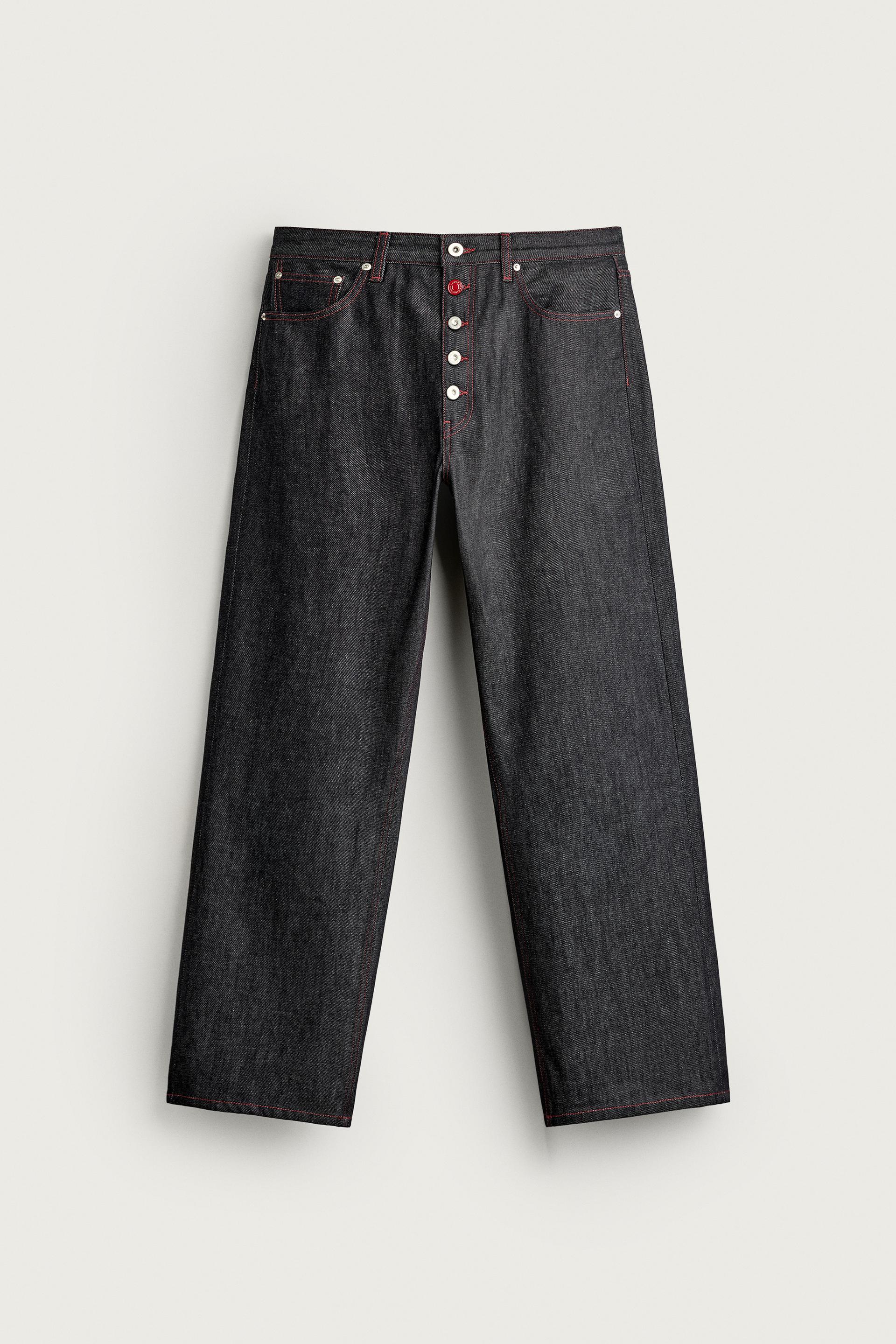 BUTTON-FLY LOOSE-FIT JEANS by ZARA