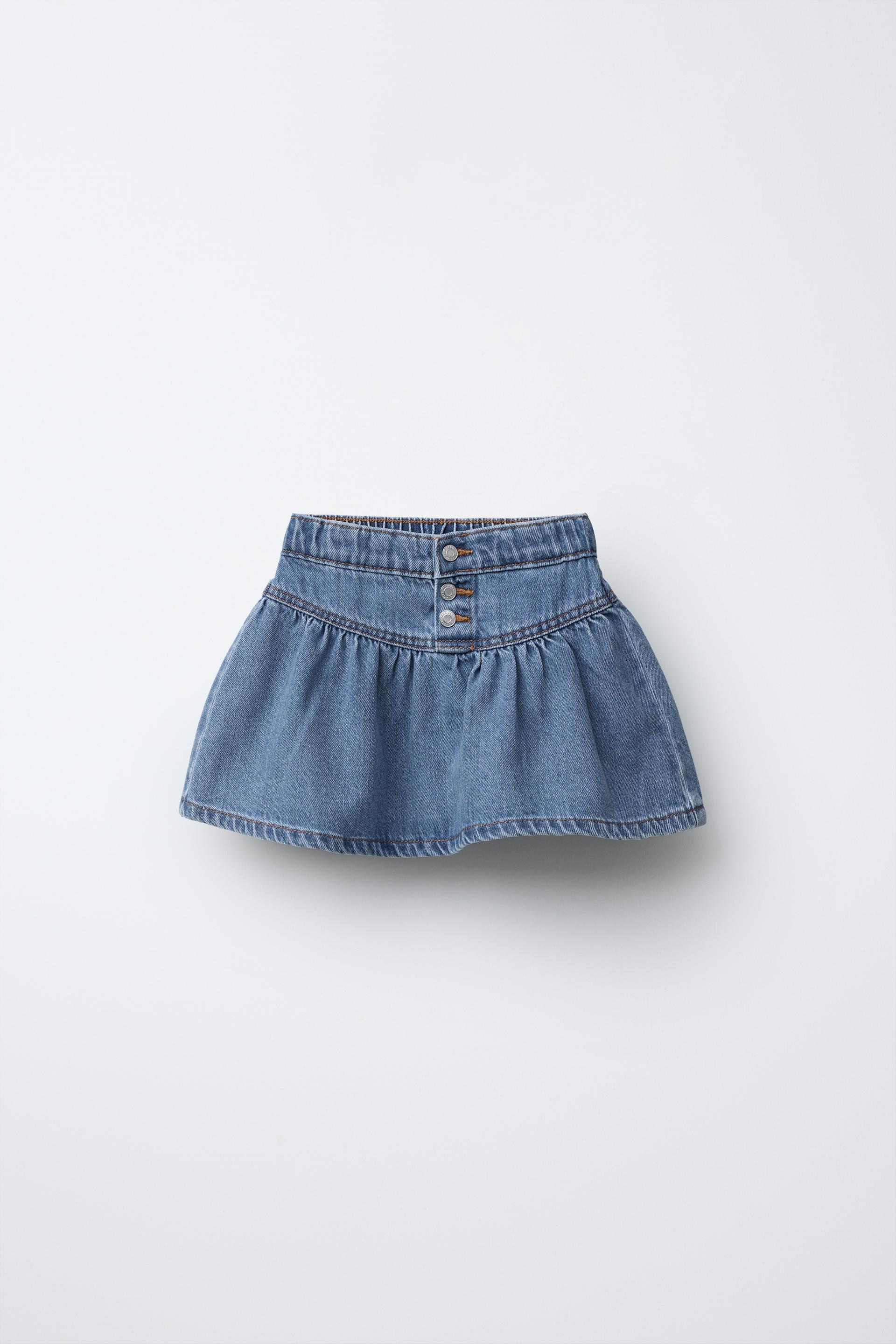 BUTTONED DENIM SKIRT by ZARA