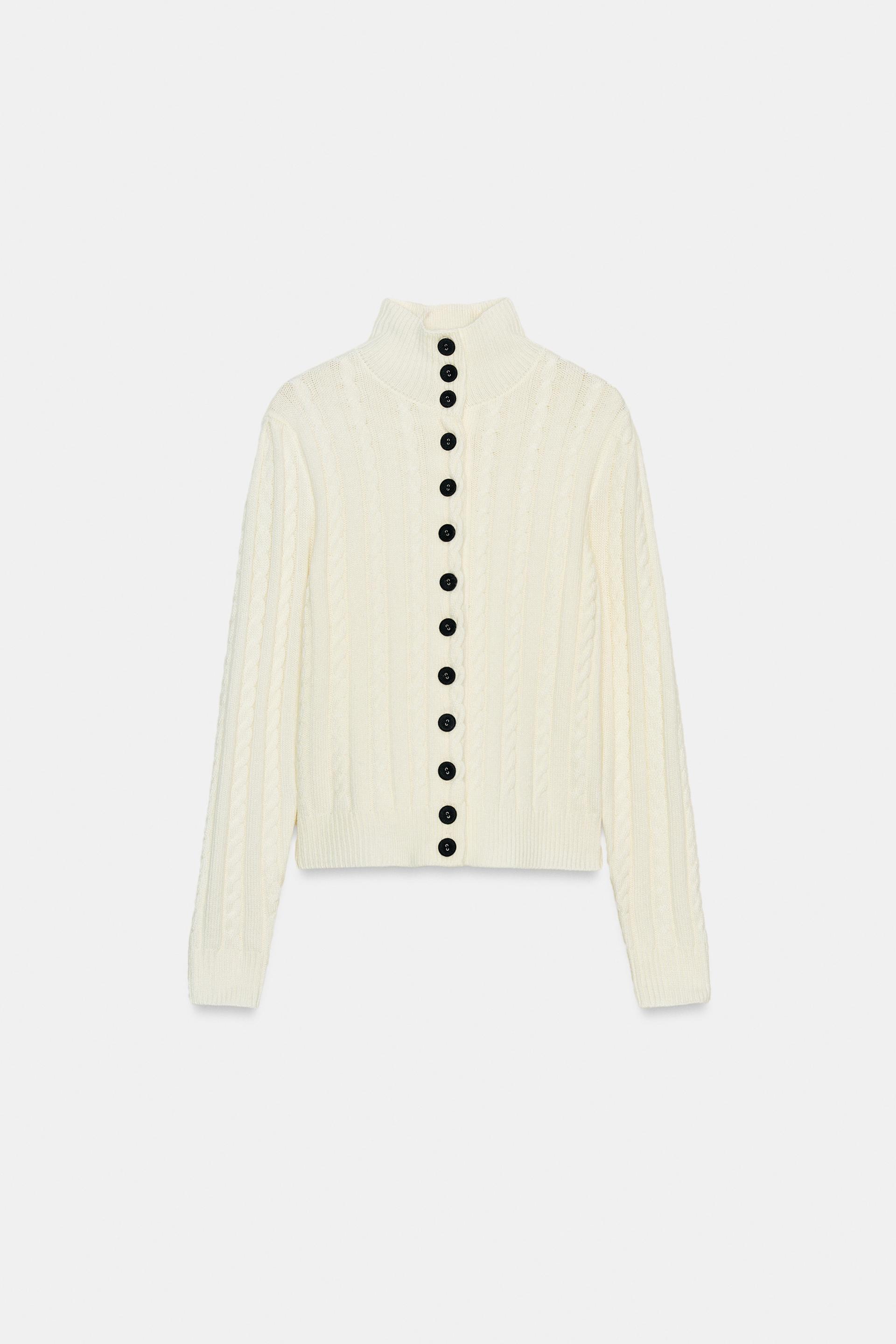 CABLE KNIT CARDIGAN by ZARA