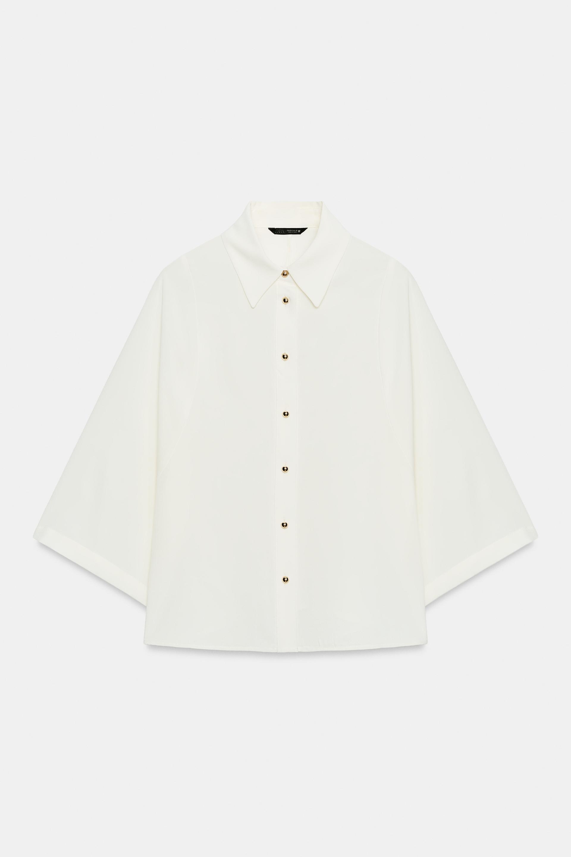 CAPE SLEEVE SHIRT by ZARA