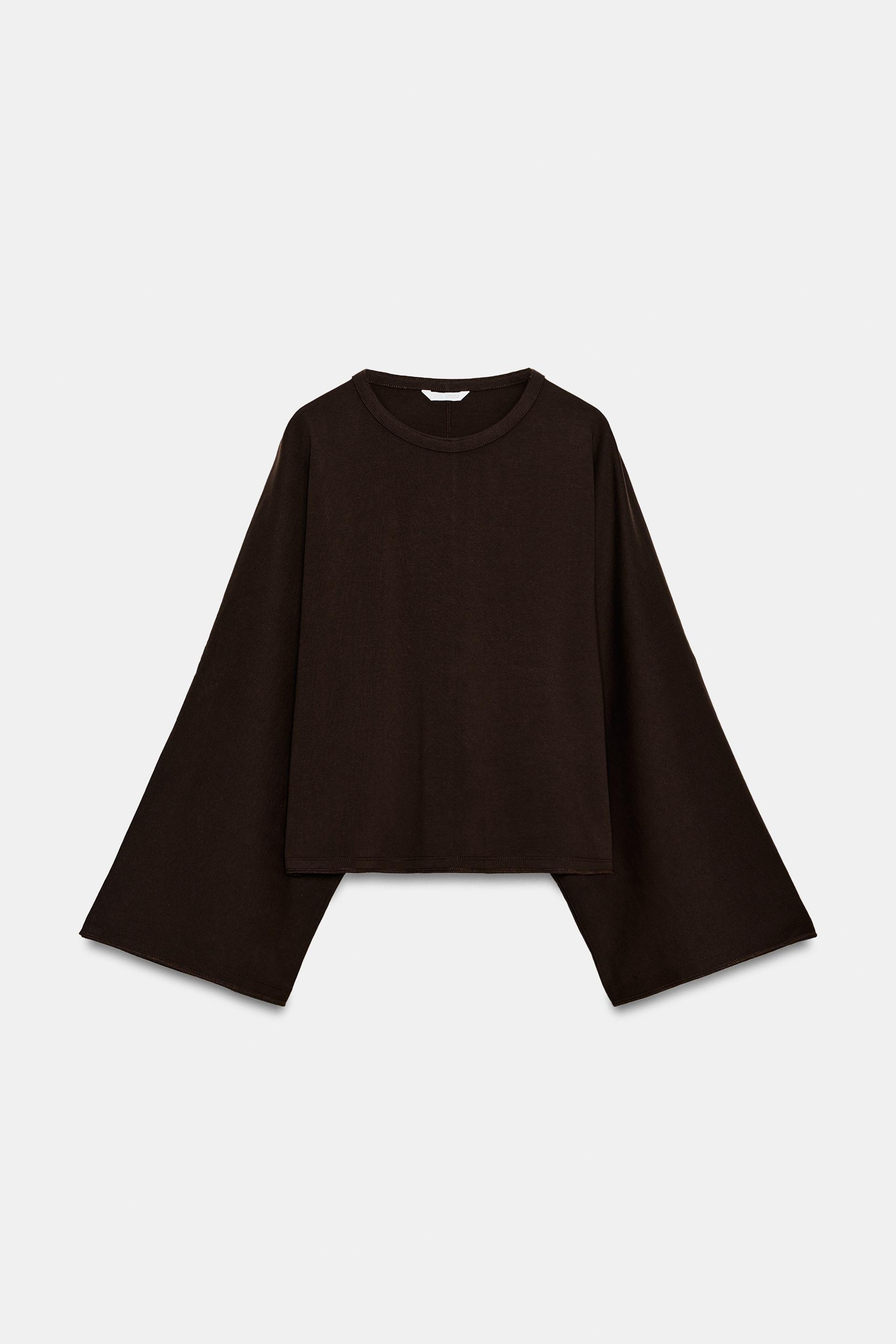 CAPE SLEEVE T-SHIRT by ZARA