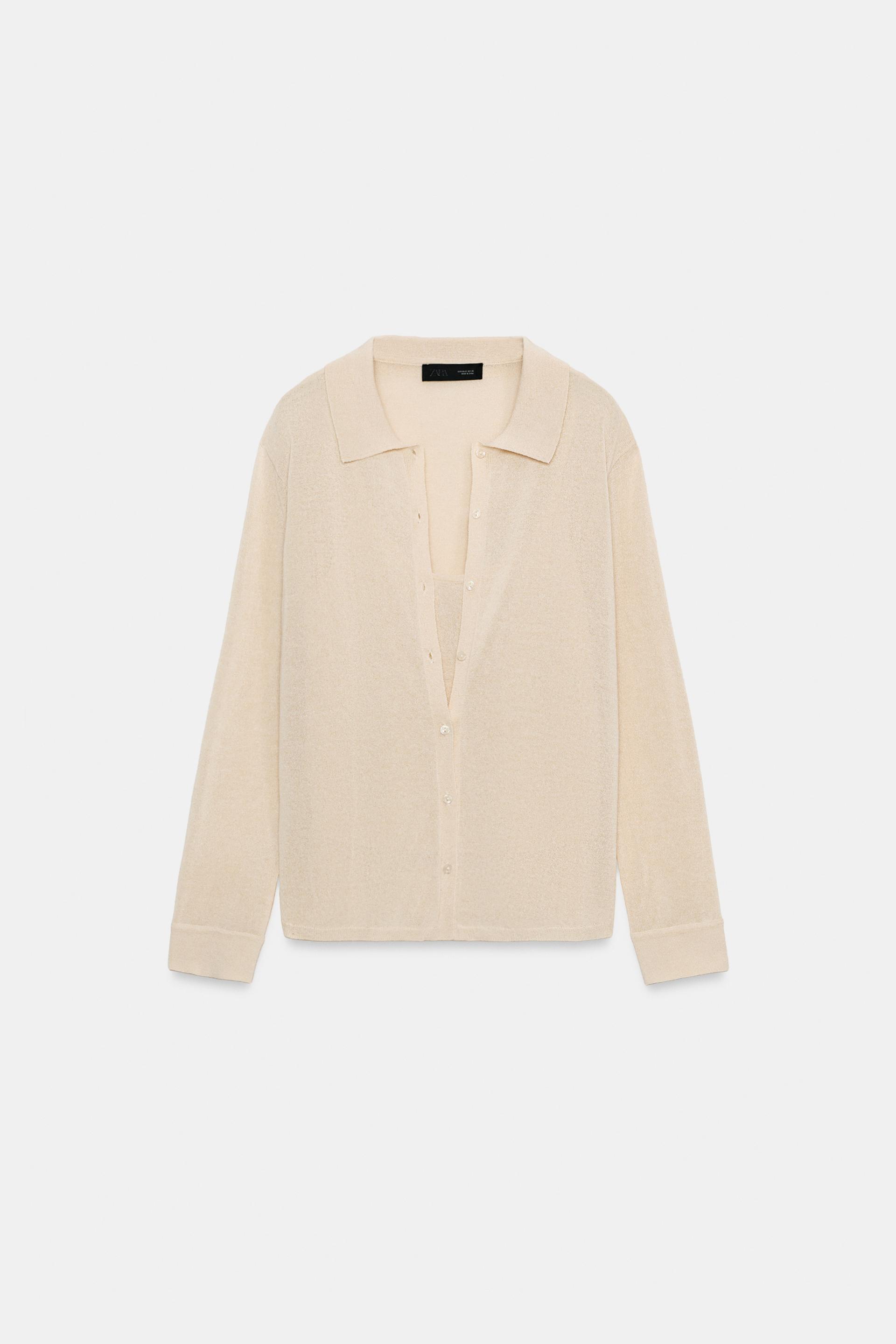 CARDIGAN WITH INNER TOP by ZARA