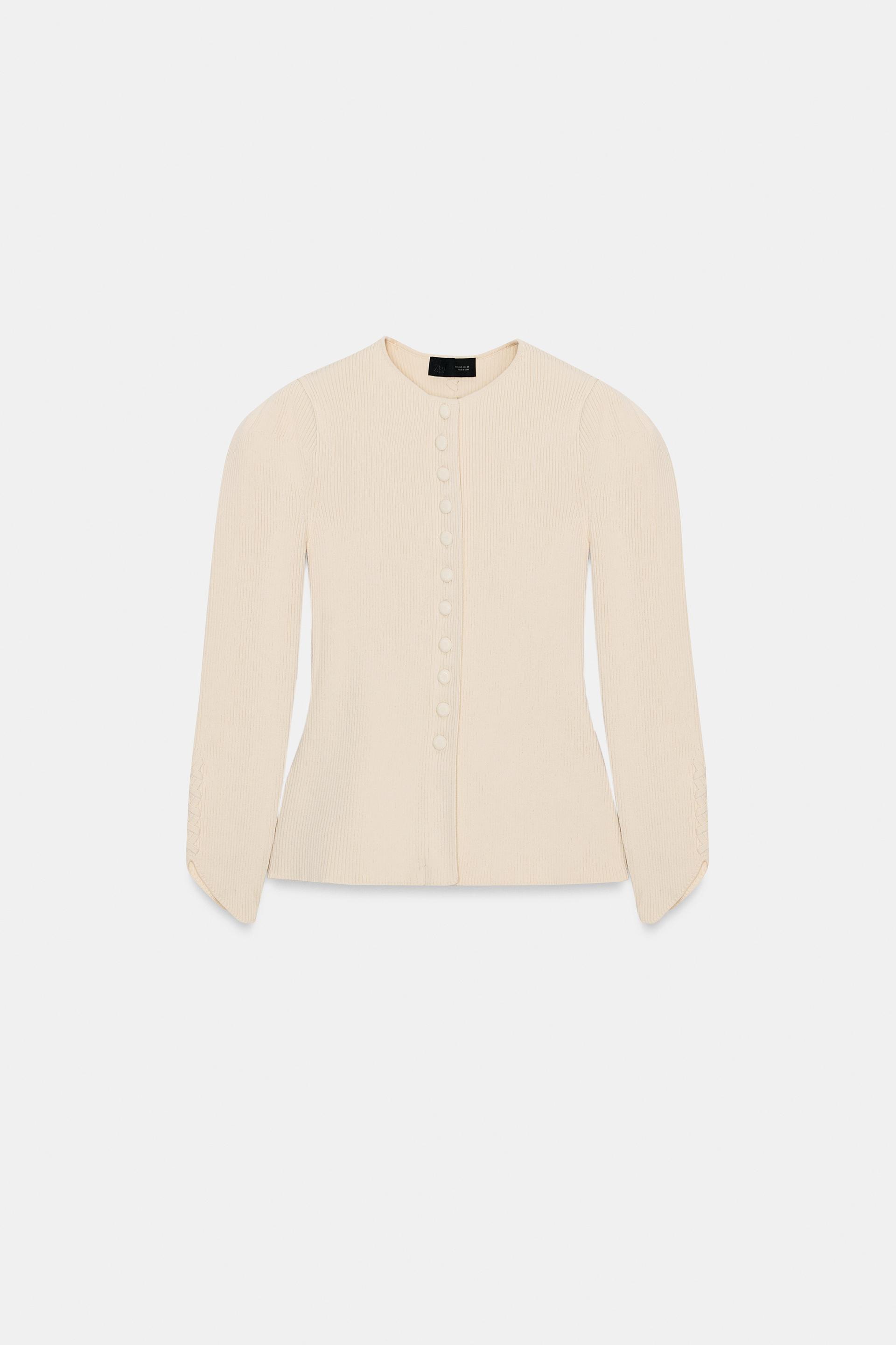 CARDIGAN WITH PUFF SLEEVES by ZARA