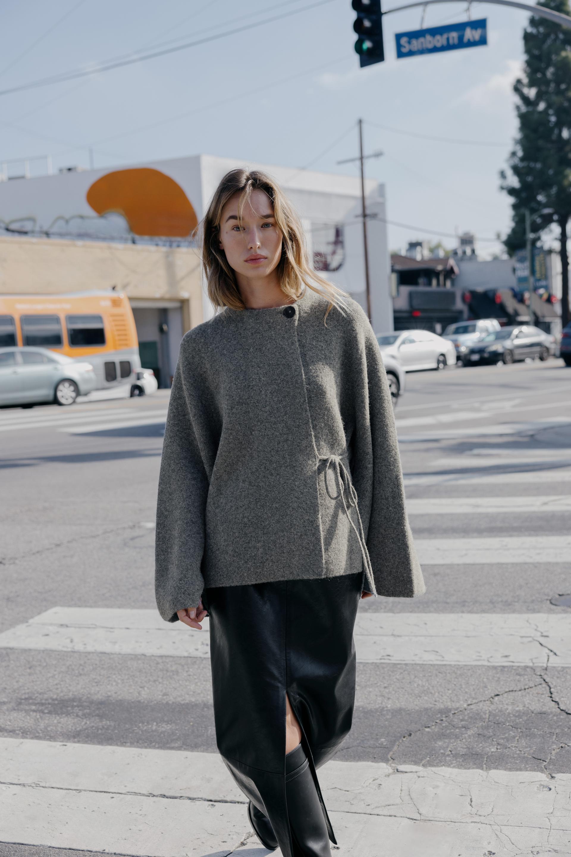 CARDIGAN WITH SLEEVE OPENING by ZARA