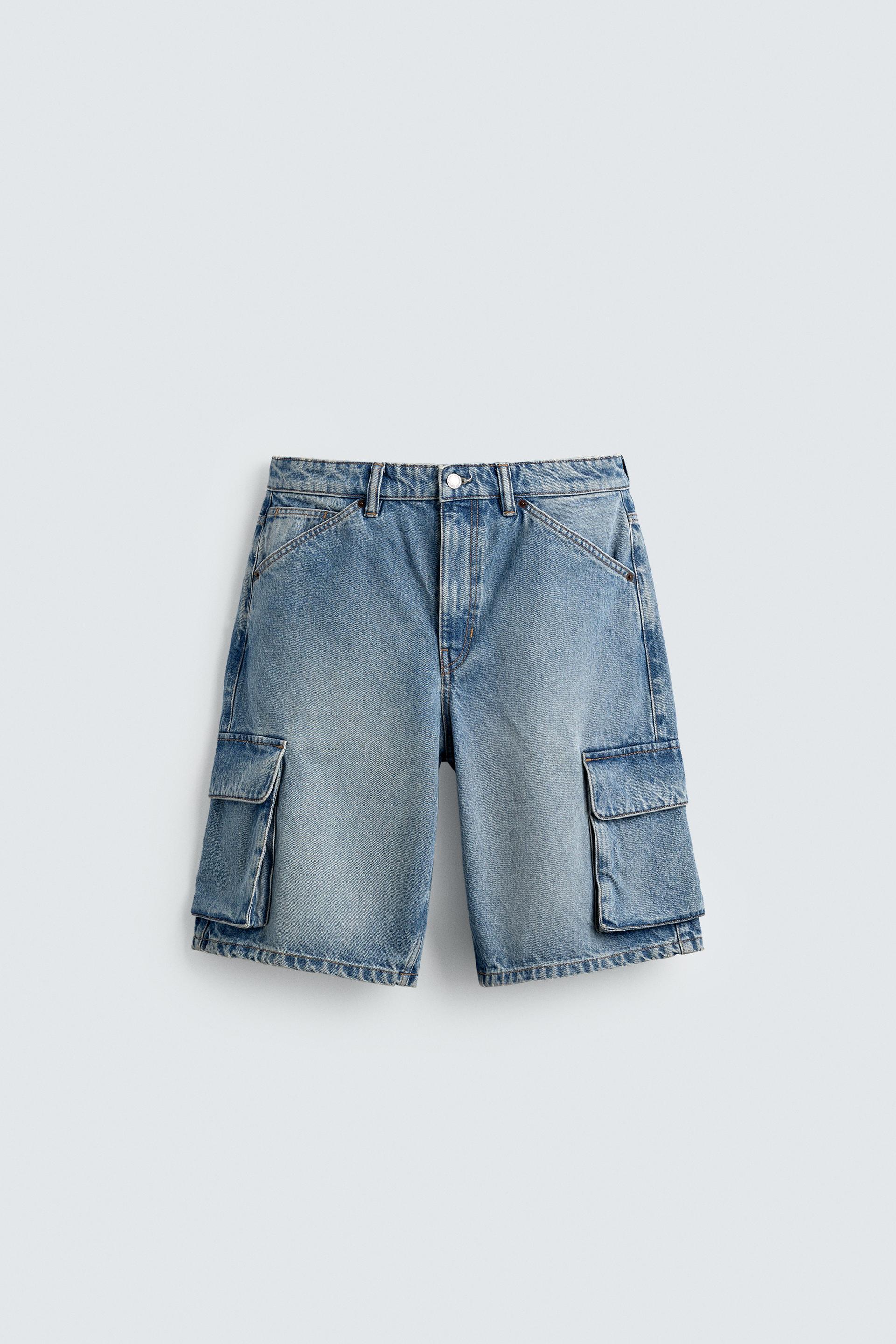 CARGO DENIM SHORTS by ZARA