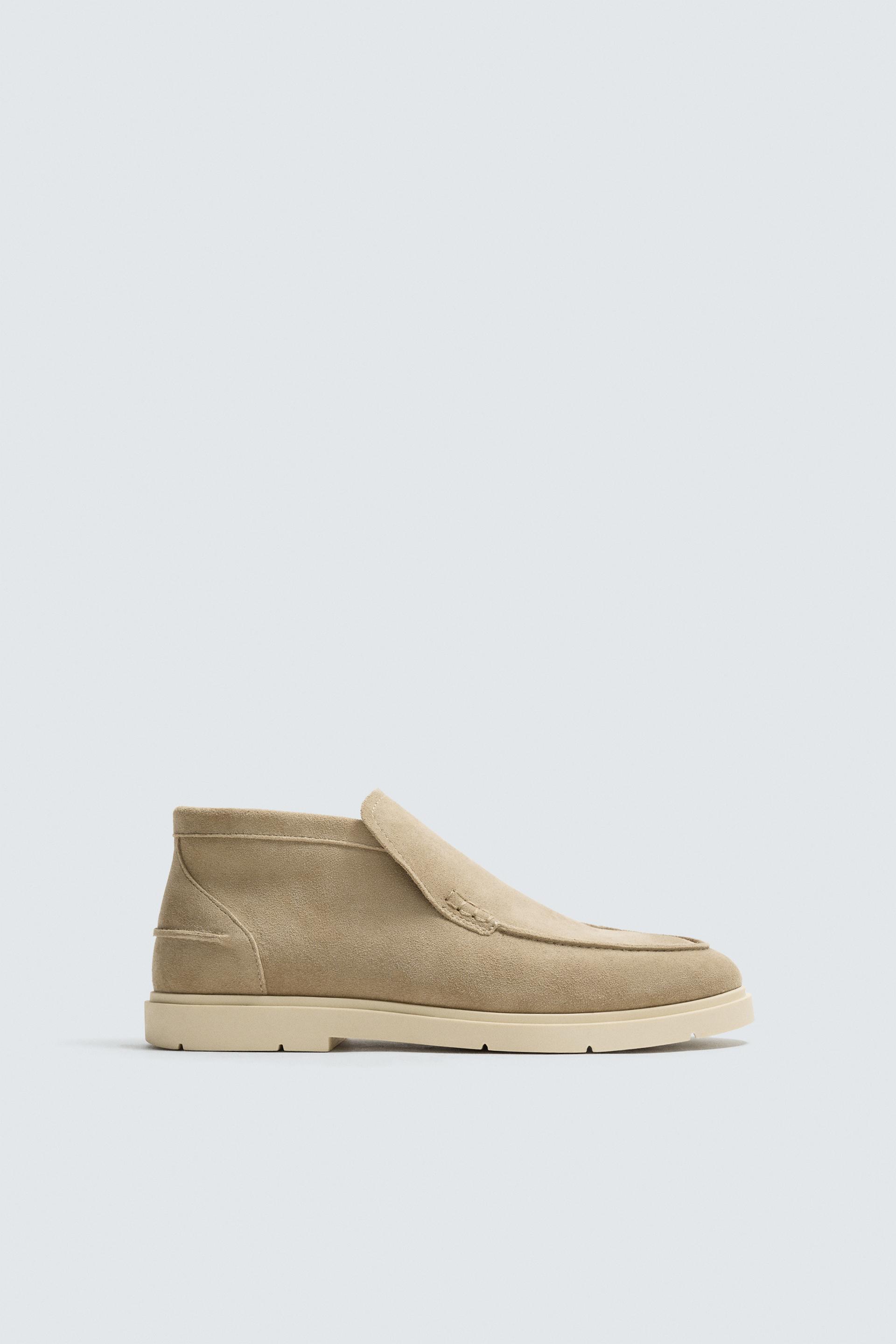 CASUAL LEATHER BOOTS by ZARA