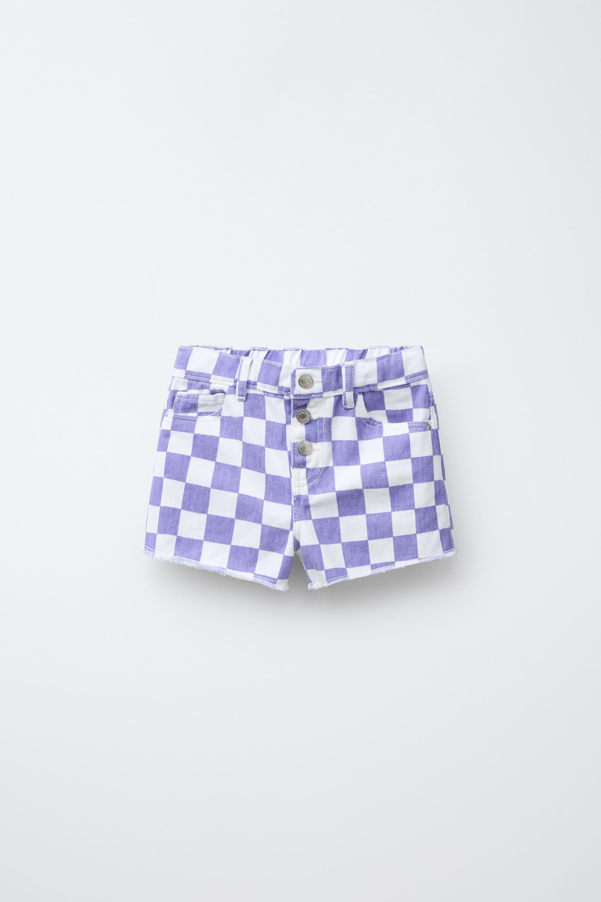 CHECKERBOARD TWILL BERMUDA SHORTS by ZARA