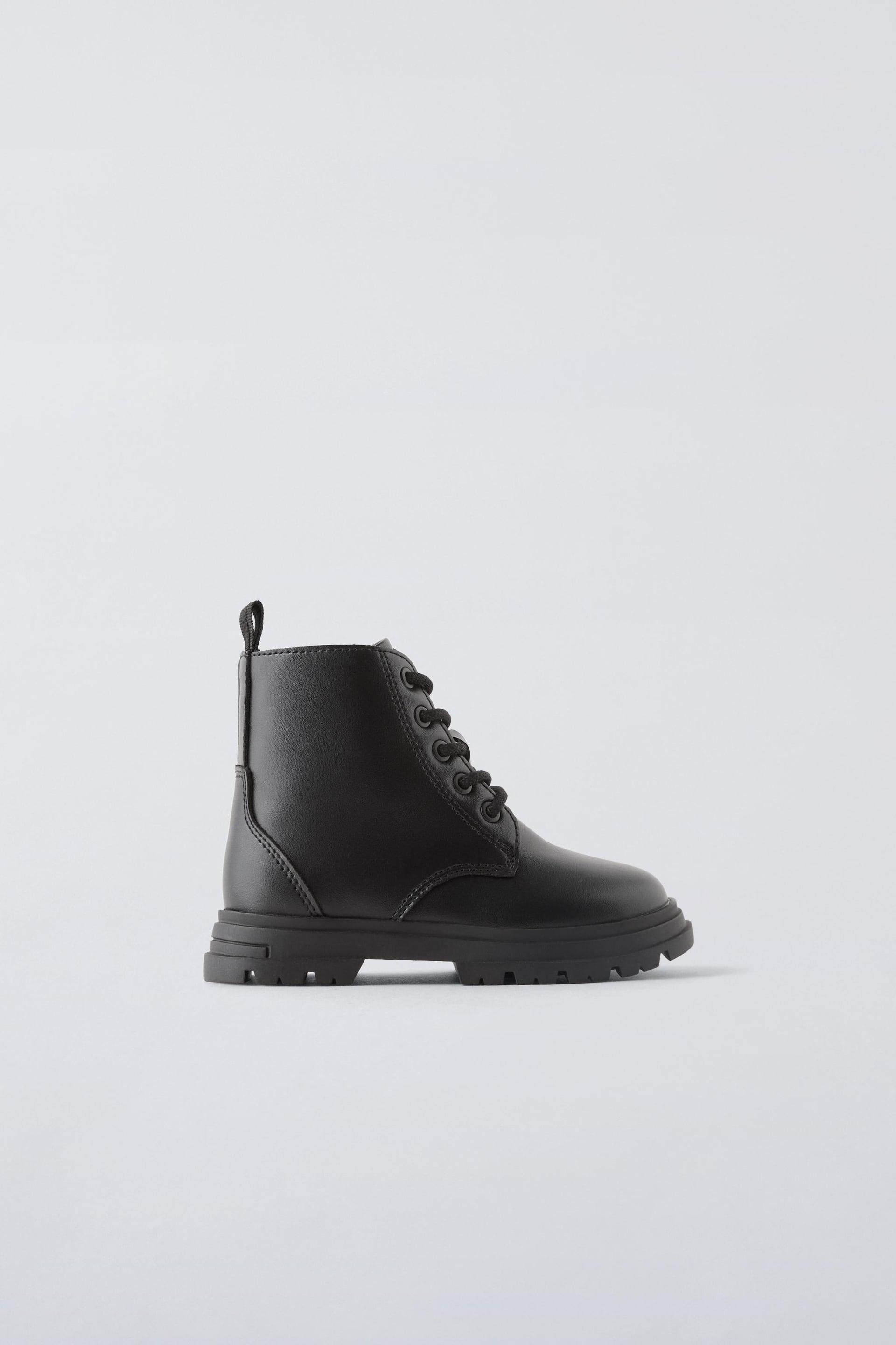 CHUNKY LACE-UP BOOTS by ZARA