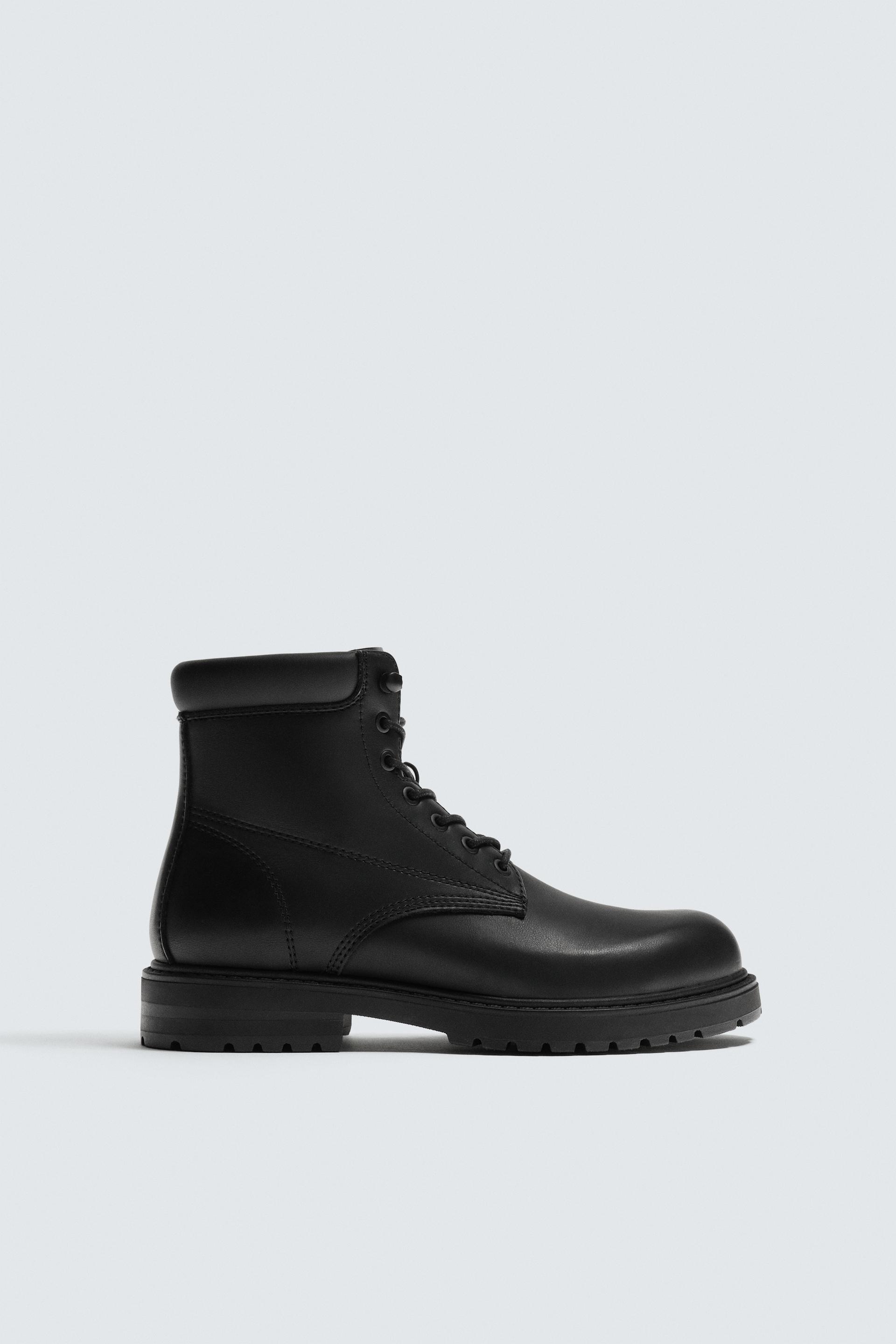 CHUNKY LACED BOOTS by ZARA