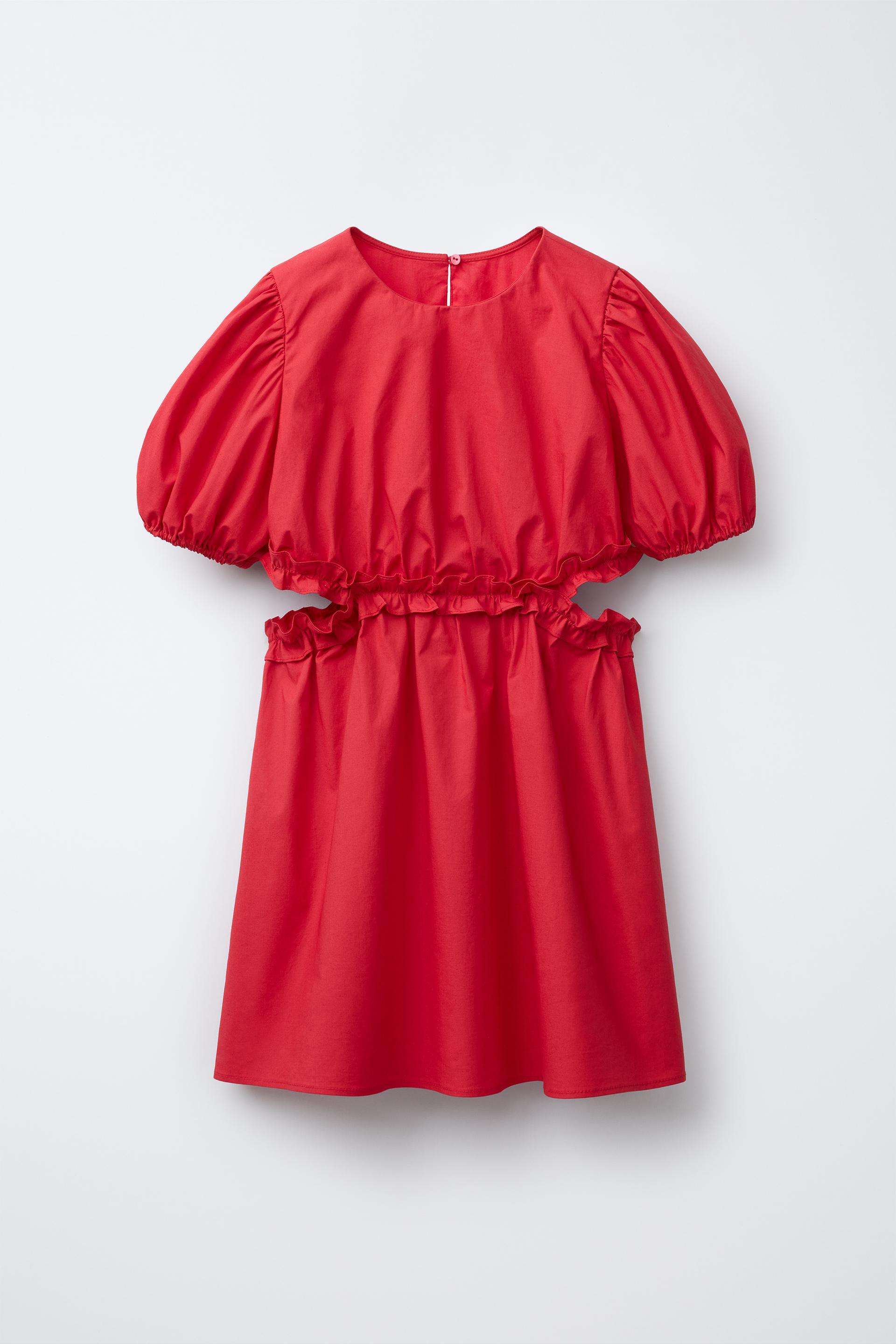 COLD SHOULDER RUFFLED DRESS by ZARA