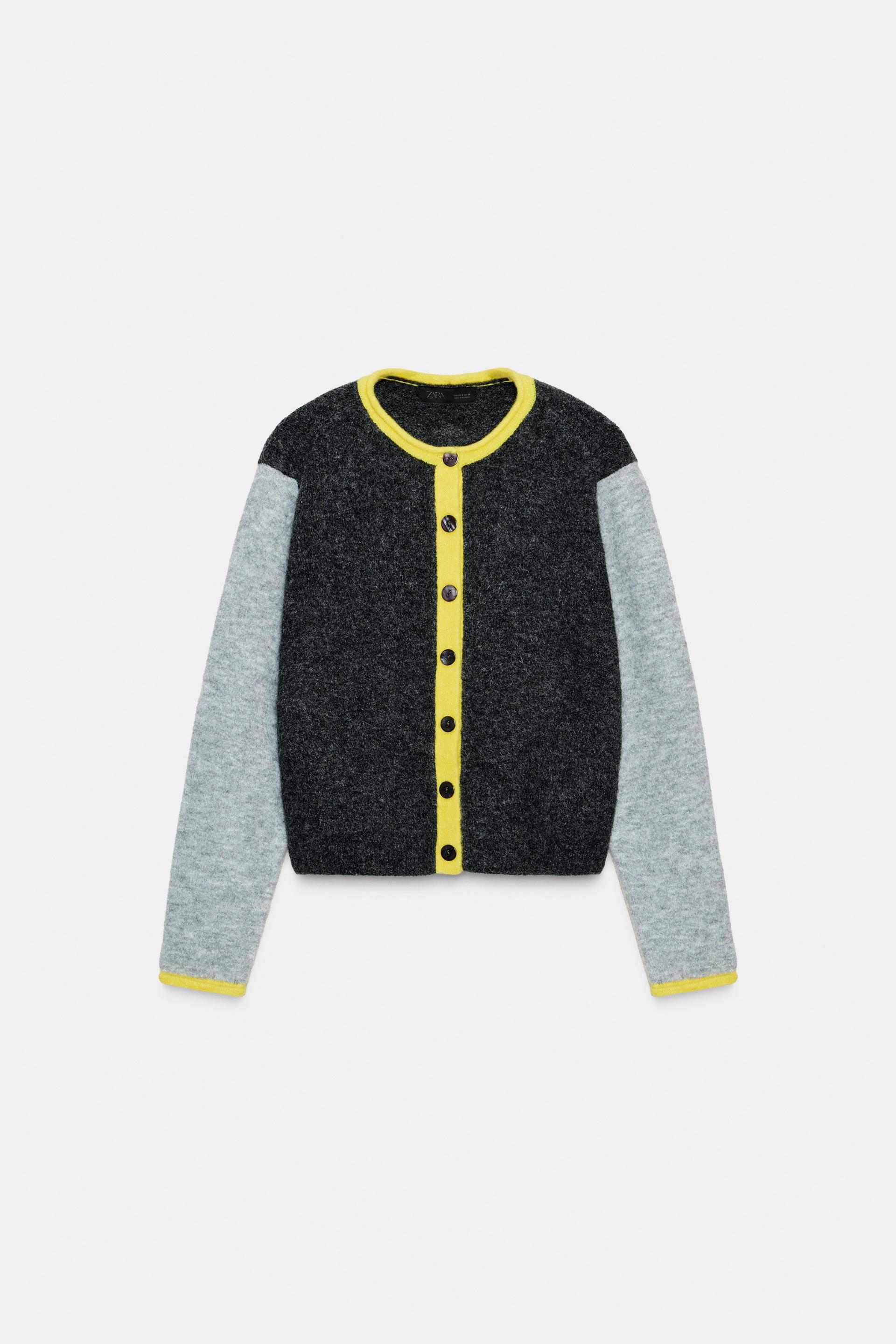 COLOR BLOCK CARDIGAN by ZARA