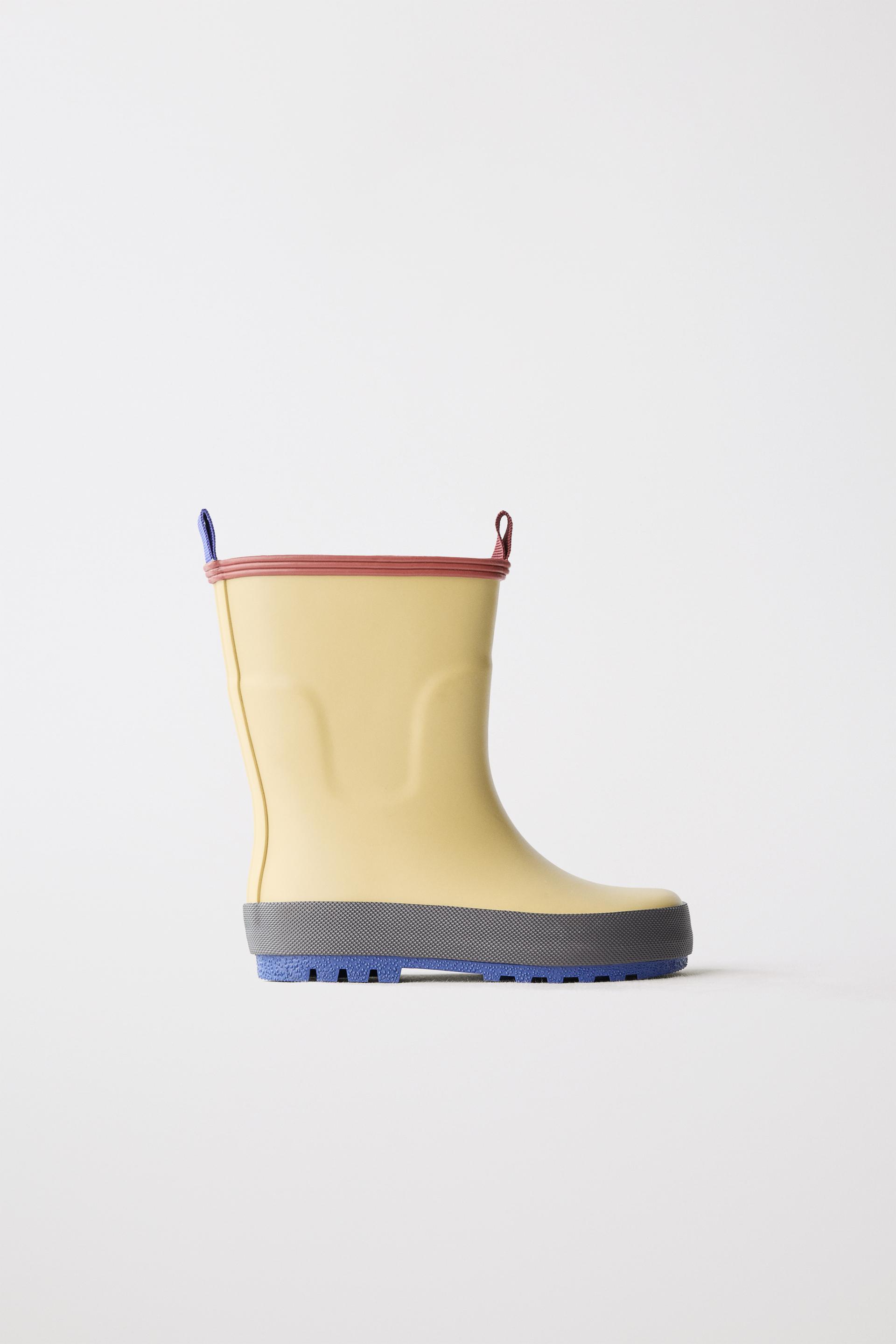 COLOR BLOCK RAIN BOOTS by ZARA