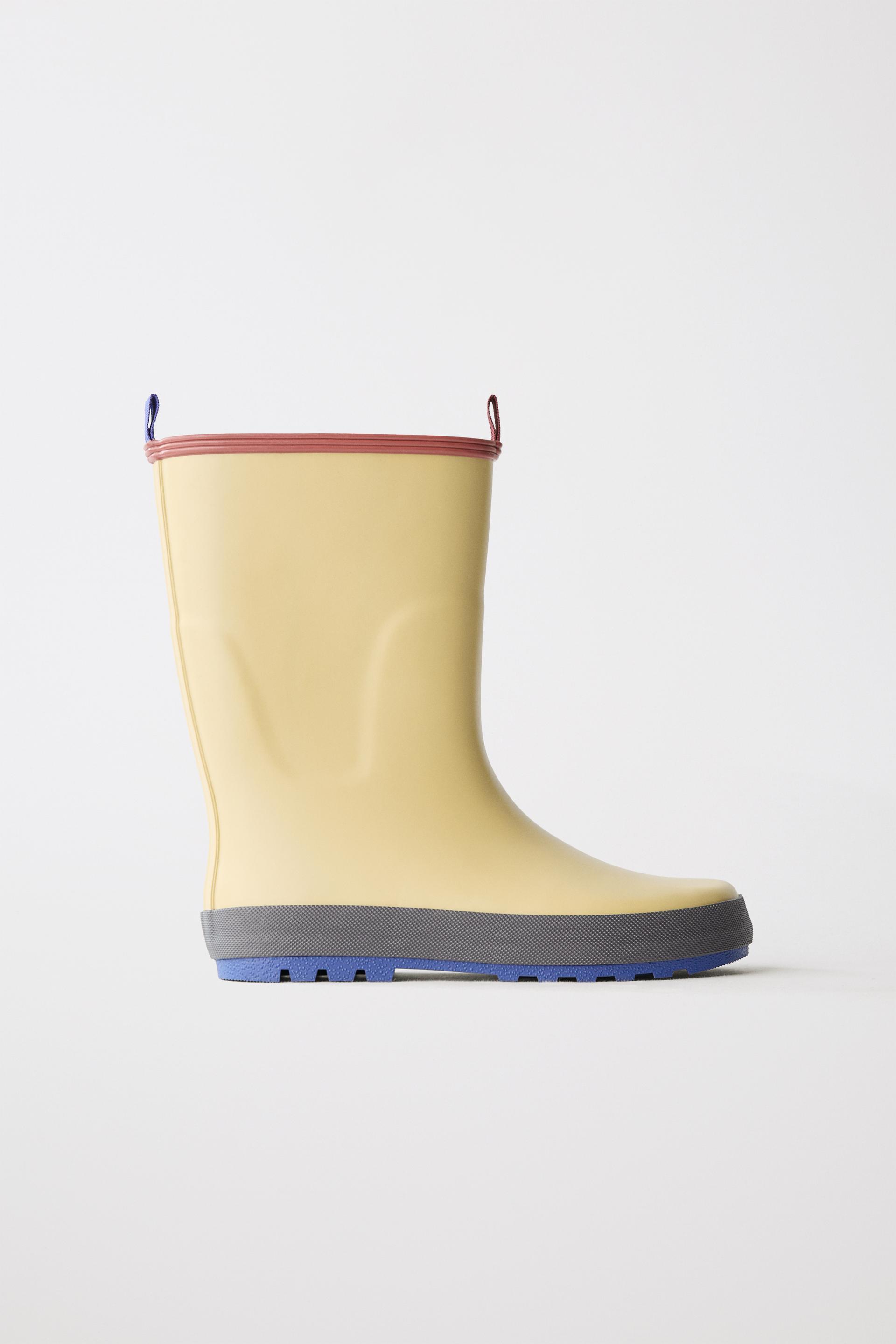 COLOR BLOCK RAIN BOOTS by ZARA